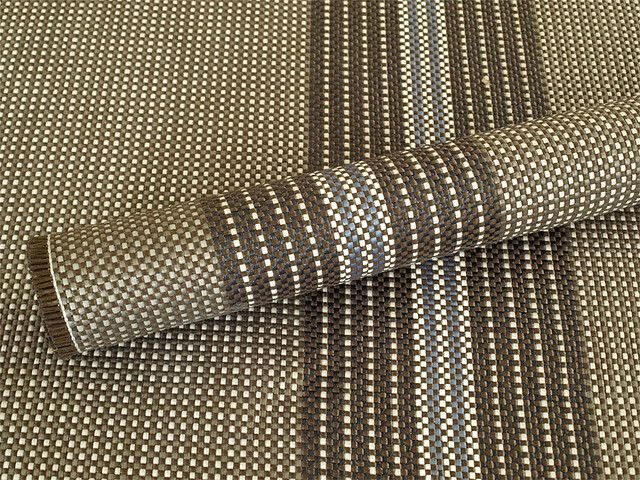 Läufer, Teppich, Streifenmuster, Braun, Textil