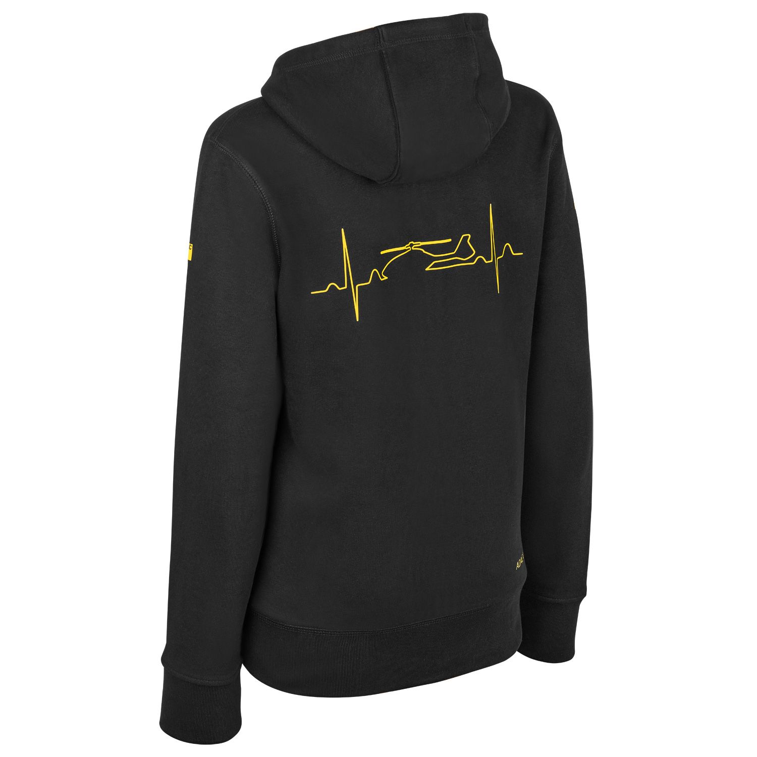 ADAC0711 Kapuzenjacke ADAC Luftrettung schwarz von hinten