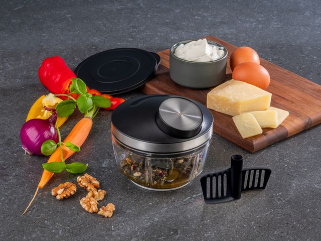 Küchenmaschine, Chopper, Gemüse, Käse, Eier