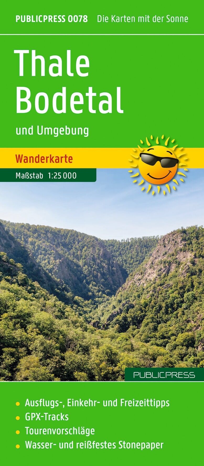 Publicpress Wanderkarte Thale, Bodetal u. Umgebung