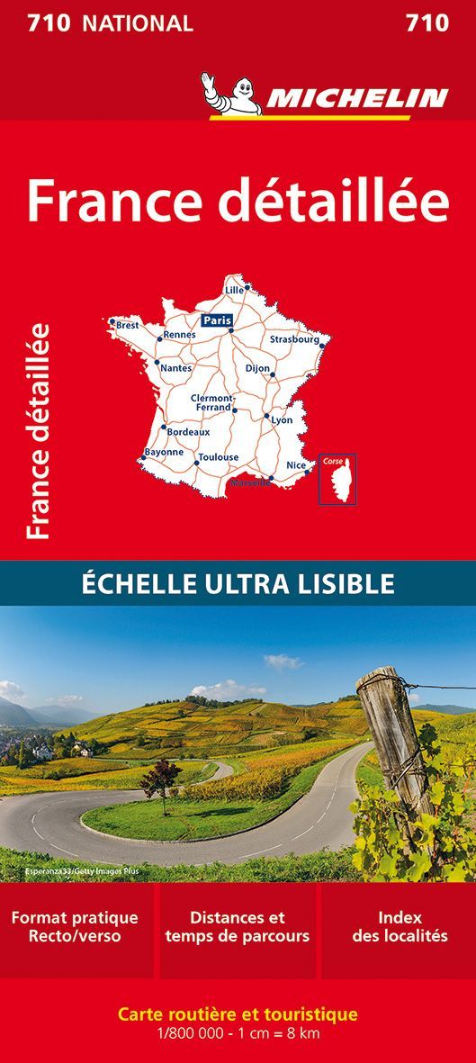 Michelin Nationalkarte Frankreich (800K) Werbung, Plakat, Pflanze, Baum,