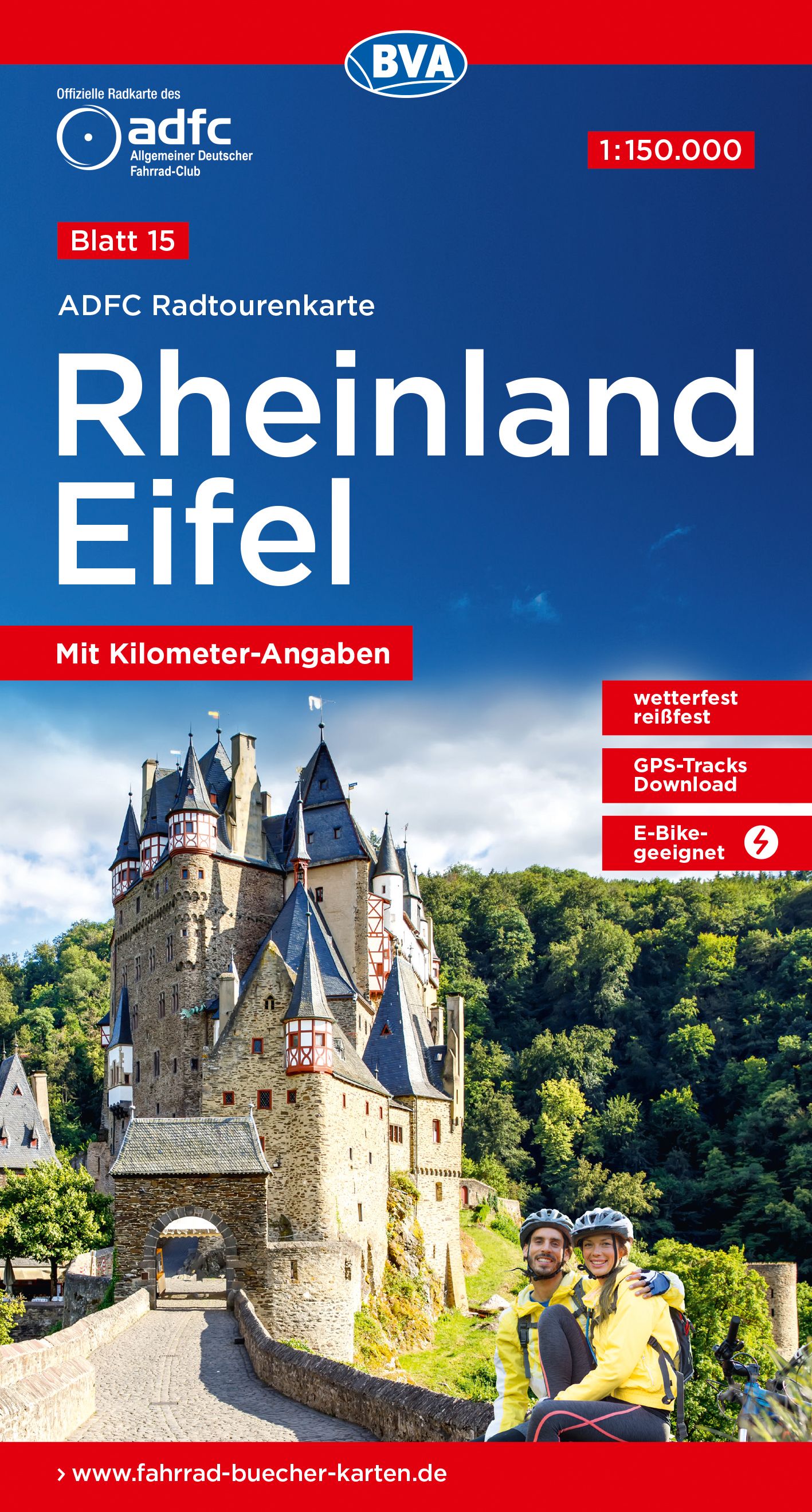 9783969901861 Cover ADFC Radtourenkarte 15 Rheinland/Eifel