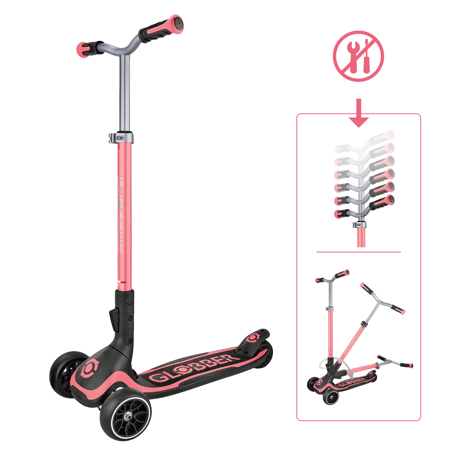 Transport, Fahrzeug, Kinderroller, Roller, Rosa, Schwarz, Rad
