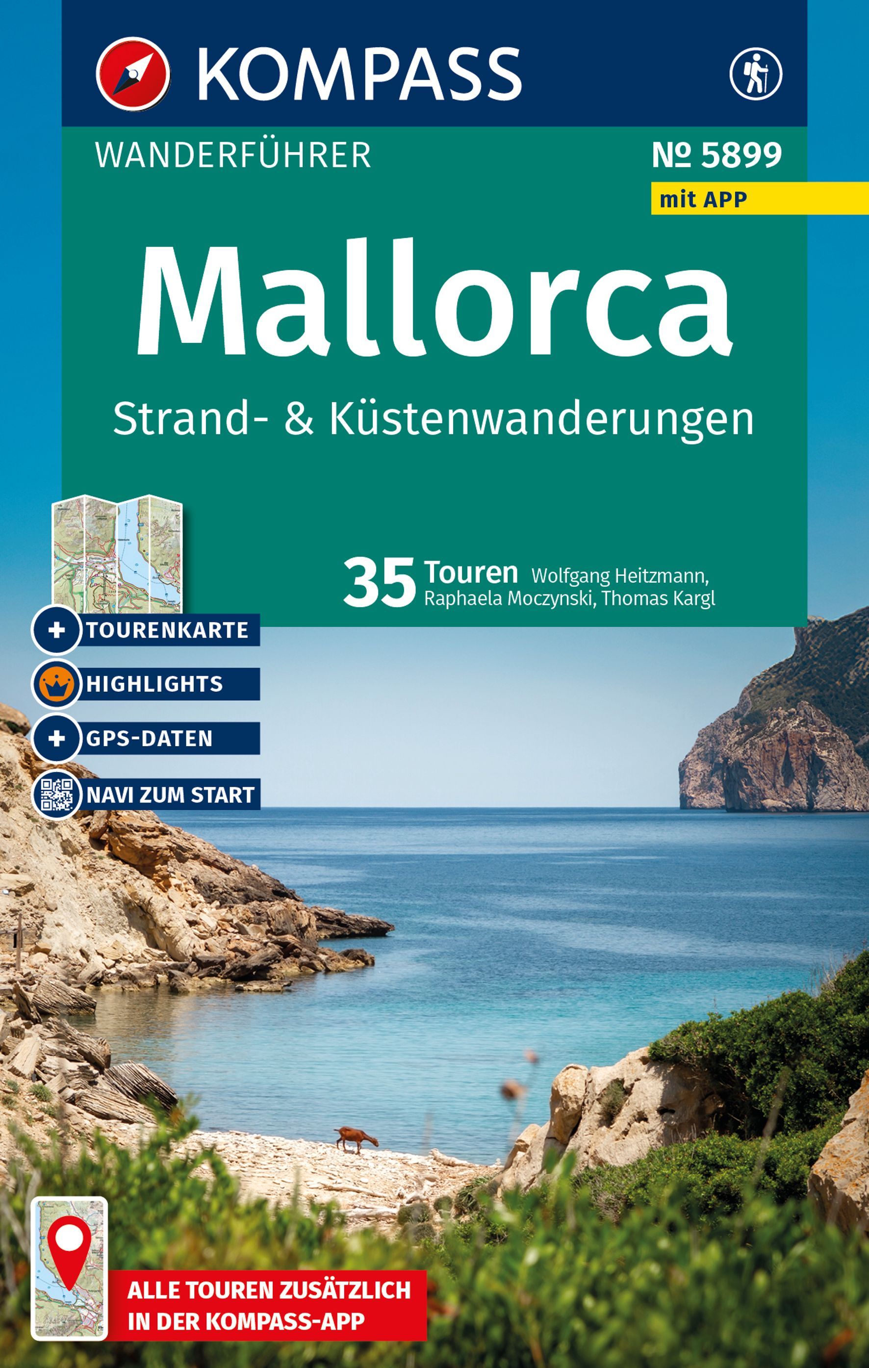 KOMPASS Wanderführer Mallorca - Strand- und Küste Cover Draußen, Meer, Wasser