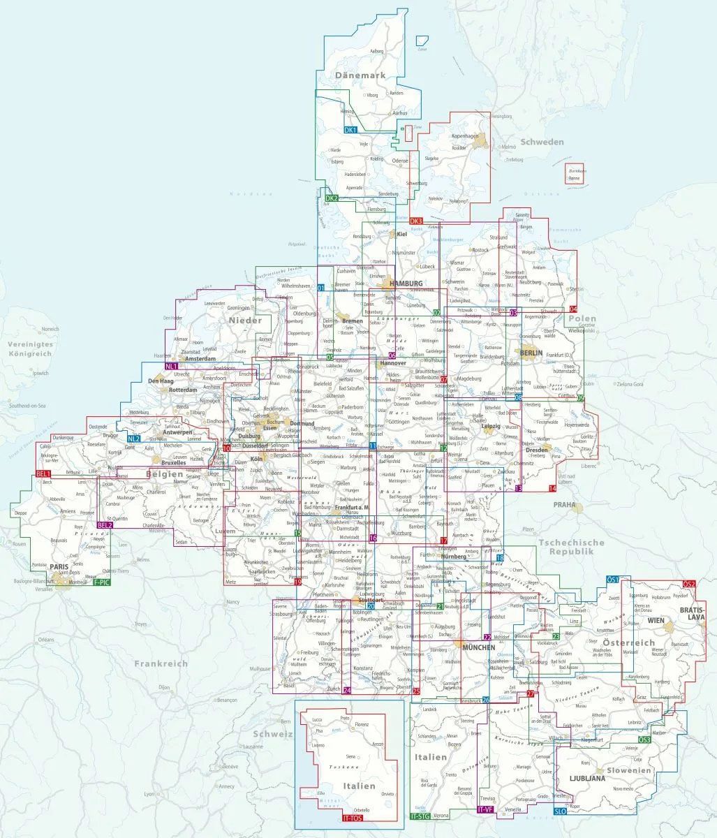 Deutschlandkarte, Kartenbild, Europa Karte, Geografie, Regionenübersicht