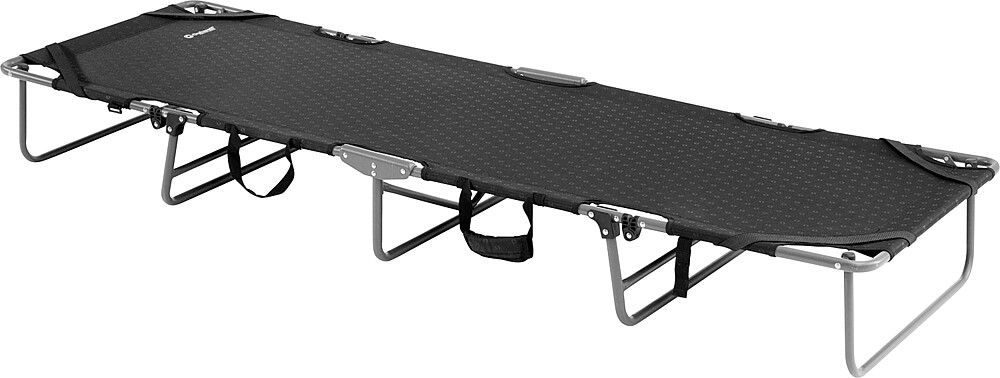 996094311 Outwell Feldbett Tostado, ausgeklappt, in schwarz auf weißem Hintergrund
