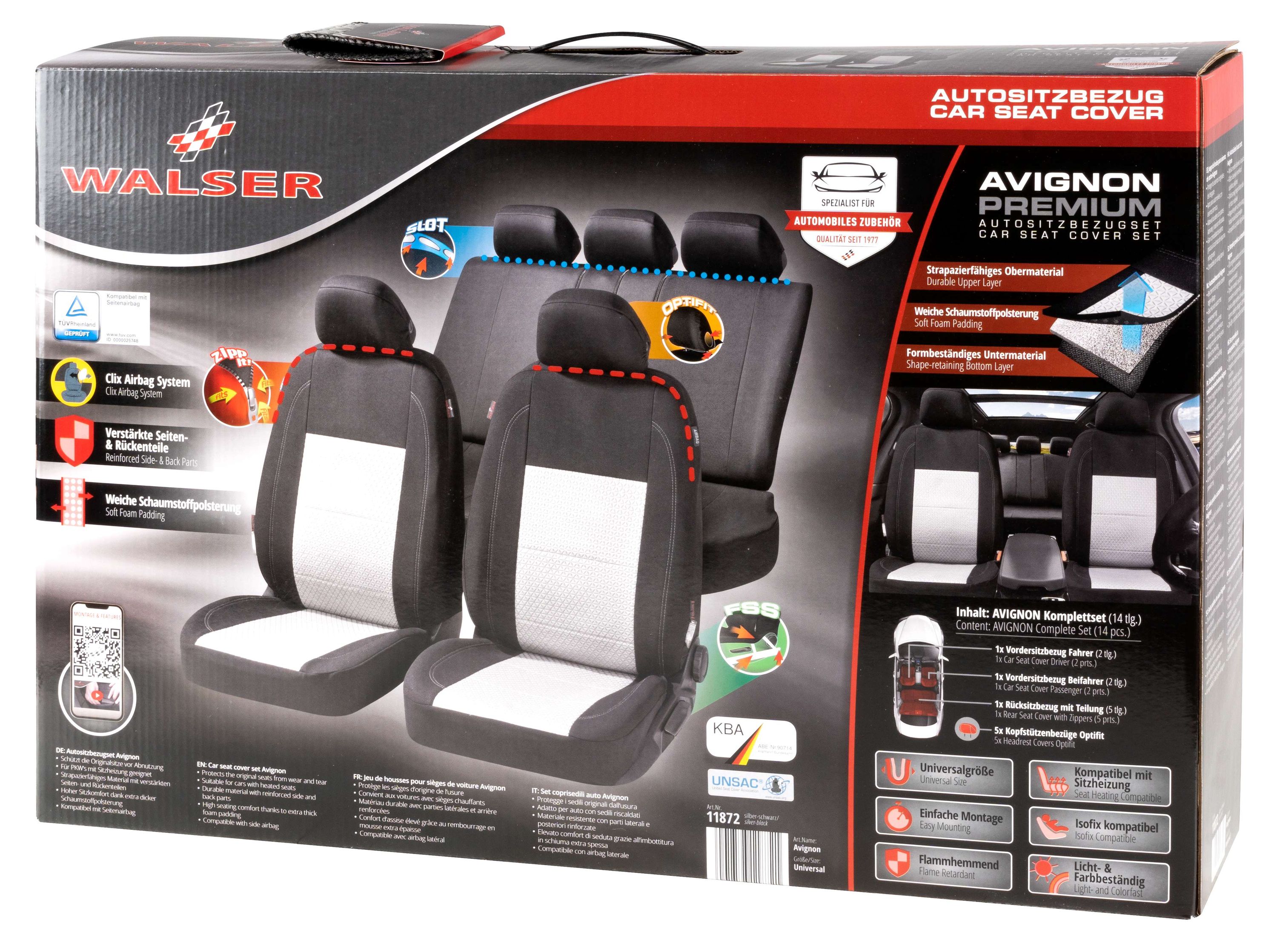 Verpackung Autositzbezug