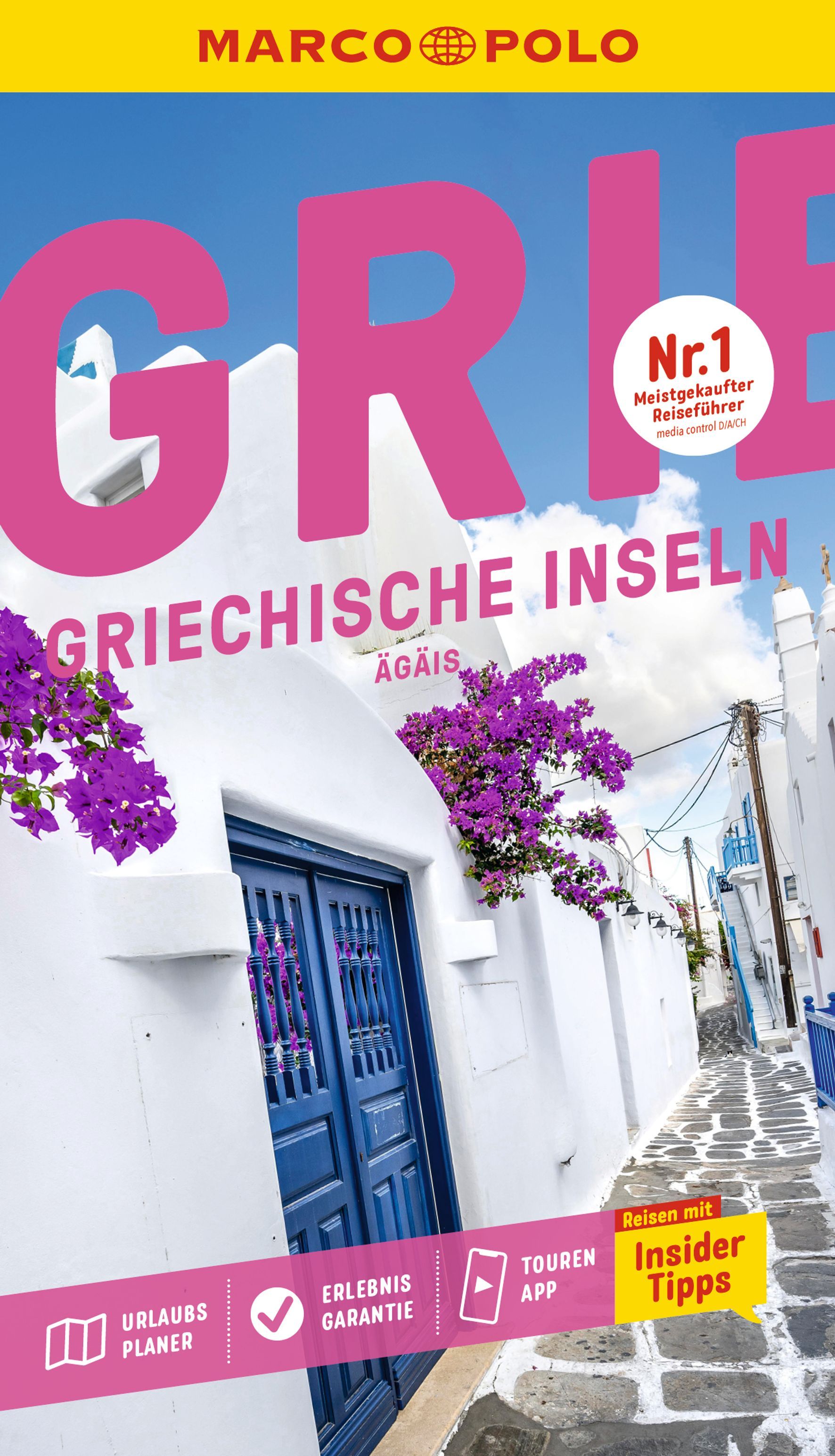 MARCO POLO Reiseführer Griechische Inseln, Ägäis Werbung, Plakat, Stadt, Straße, Pfad