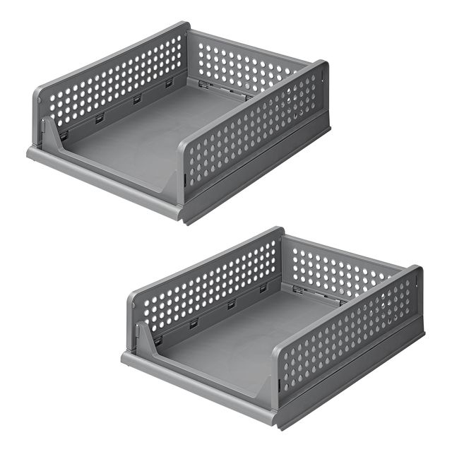ProPlus Küchenregal-Organizer 2 Stück Organizer . Körbchen, grau, 2 Stück