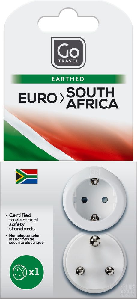 Verpackung Steckdosenadapter Südafrika Weiß