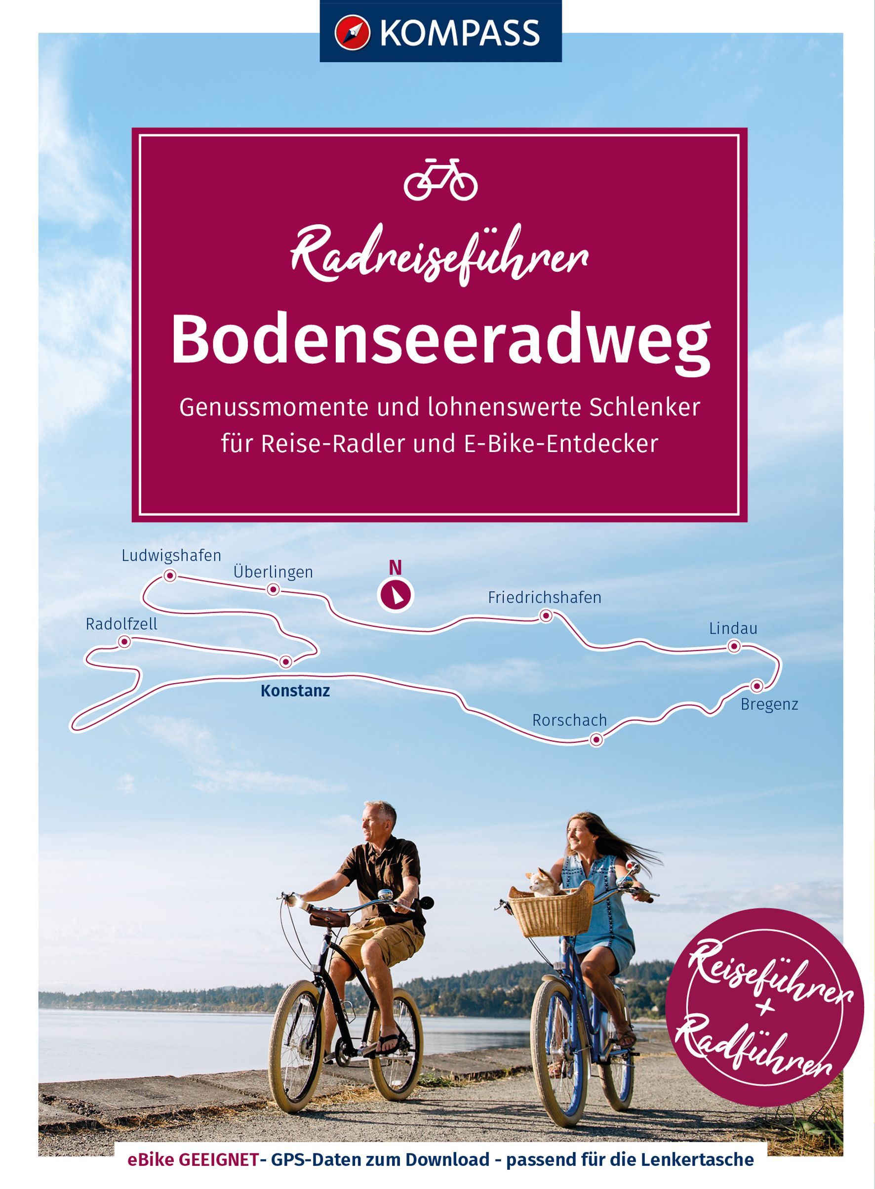 Radreiseführer, Bodenseeradweg, E-Bike, Fahrradweg, Lindau