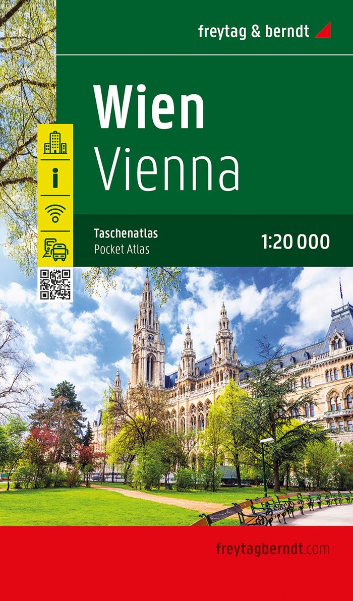 Wien, Taschenatlas 1:20.000, freytag & berndt Gras, Gebäude, Campus, Werbung, Plakat