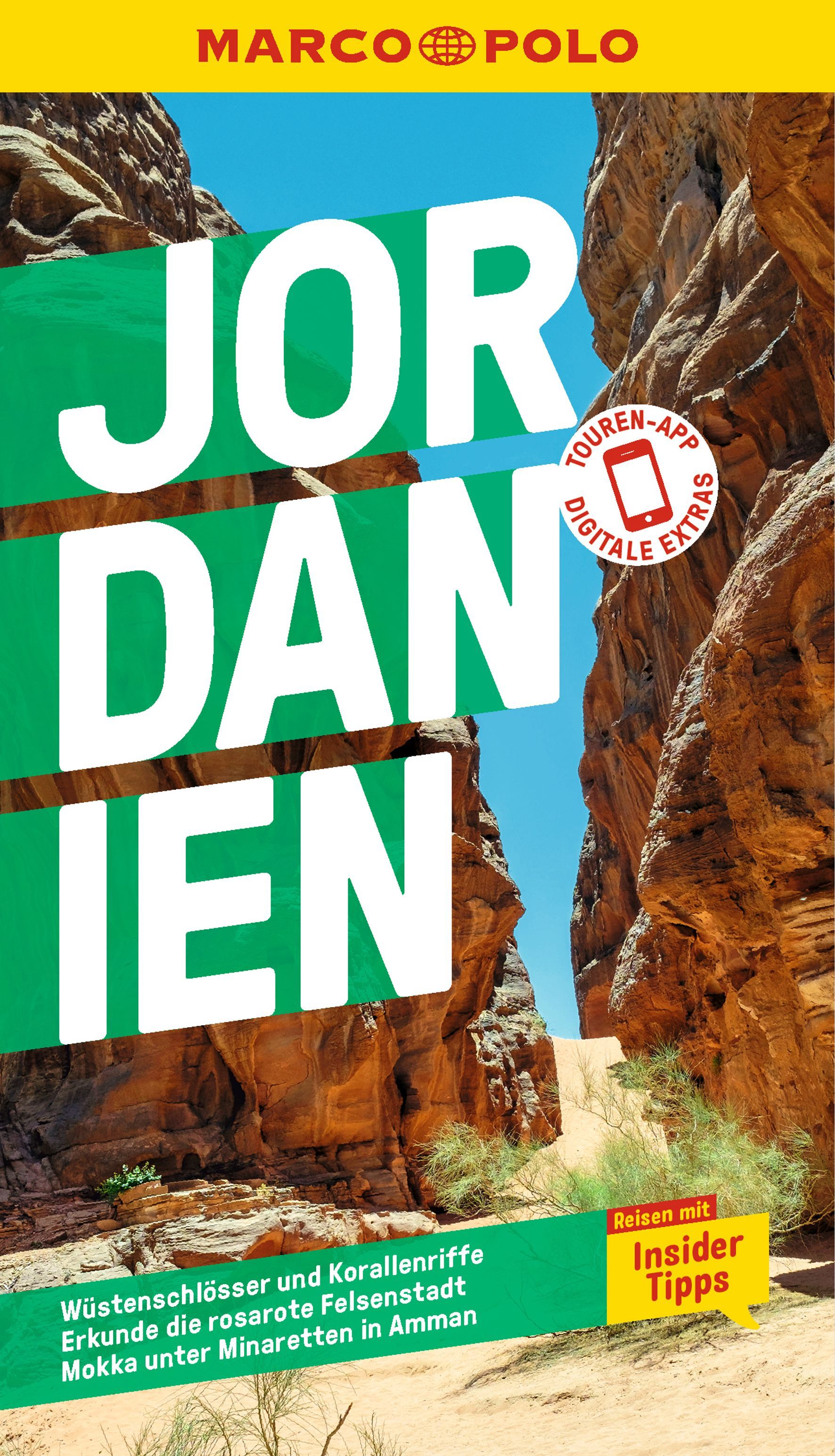 9783829749879 MARCO POLO Reiseführer Jordanien, Cover Wüsten Felsen