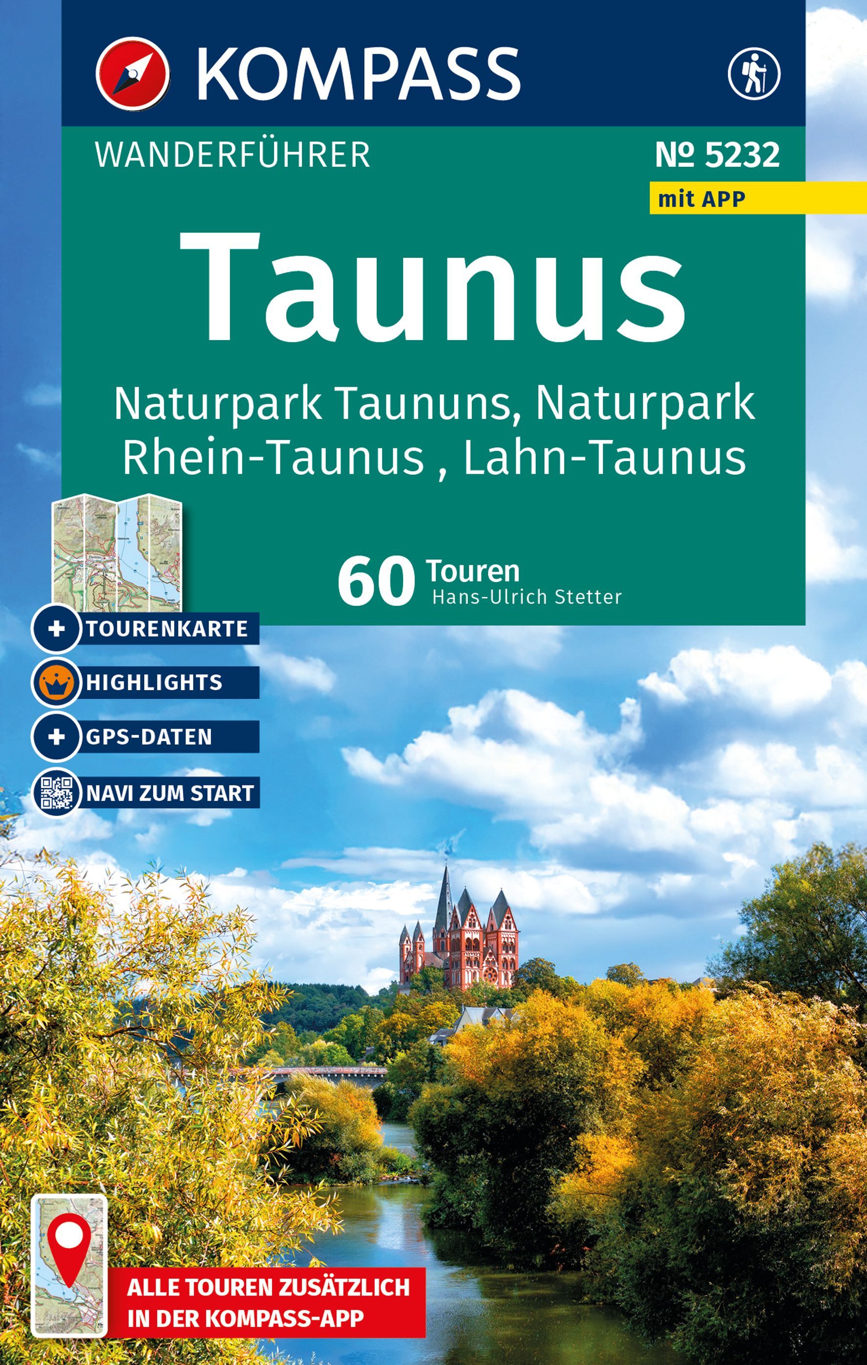Wanderführer, Taunus, Naturpark Taunus, Rhein-Taunus, 60 Touren
