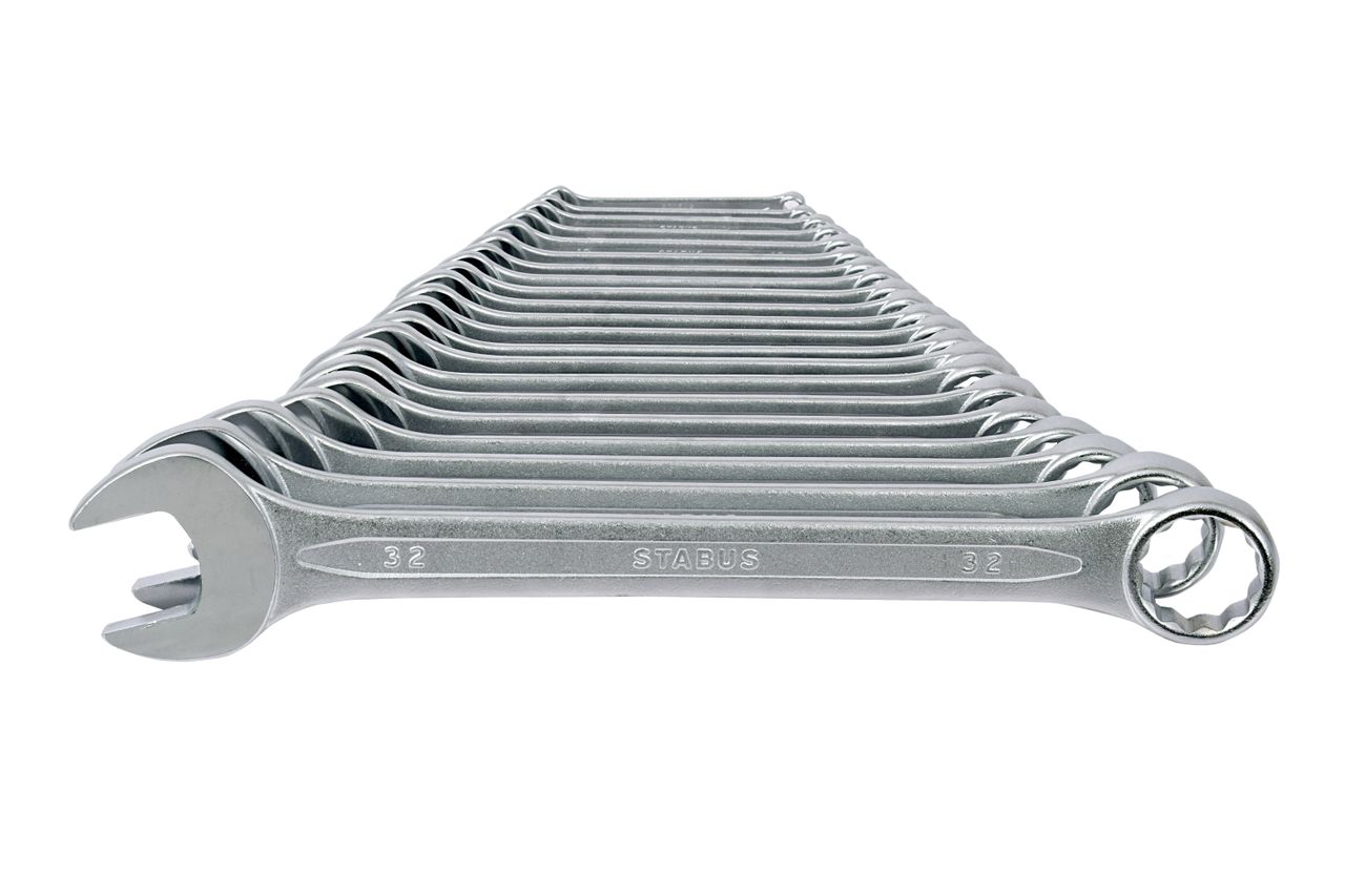 Olsa Tools Ringmaulschlüssel-Set, 15-tlg., SAE (Zoll), 1/4 Bis 1 Zoll, Chrom-Vanadium-Stahl