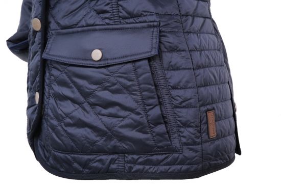 Blaue Damenjacke Gardasee mit ADAC Logo auf Innenseite