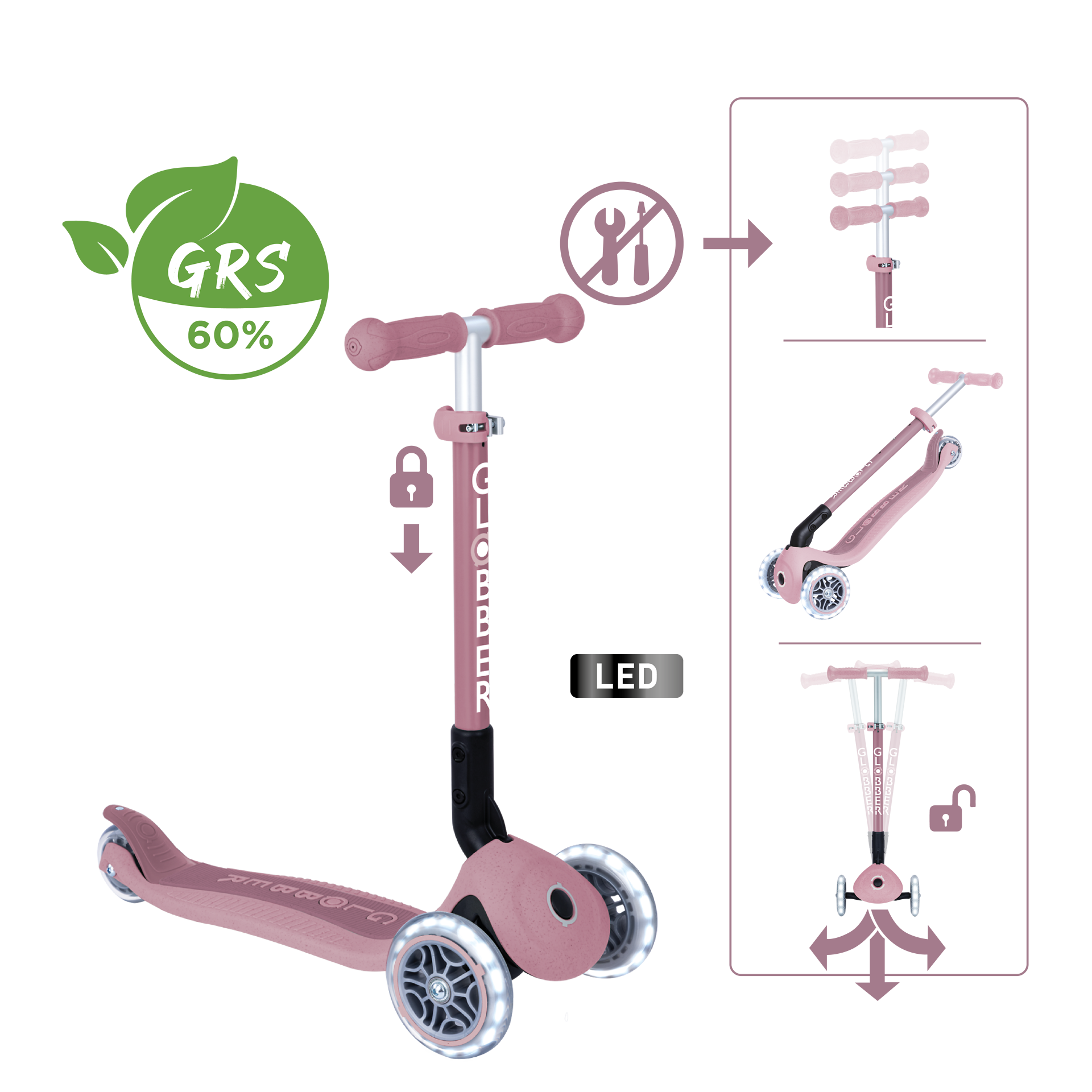 Transport, Fahrzeug, Kinderroller, Tretroller, Rosa, Rad