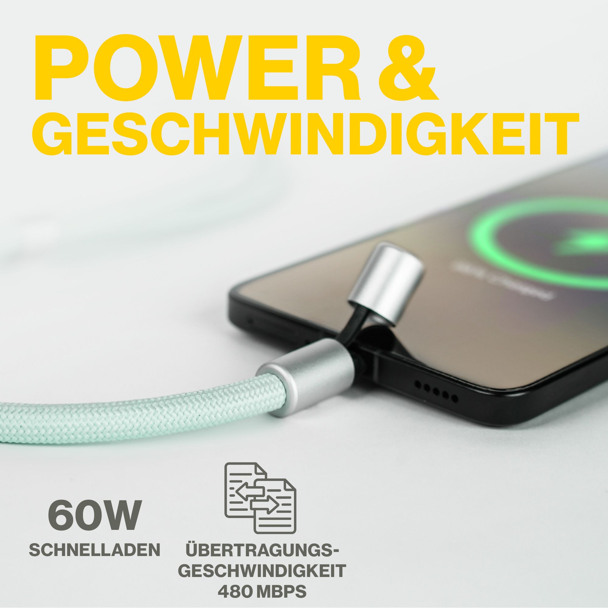 Kabel, Ladegerät, USB-C, Telefon, Schnellladung