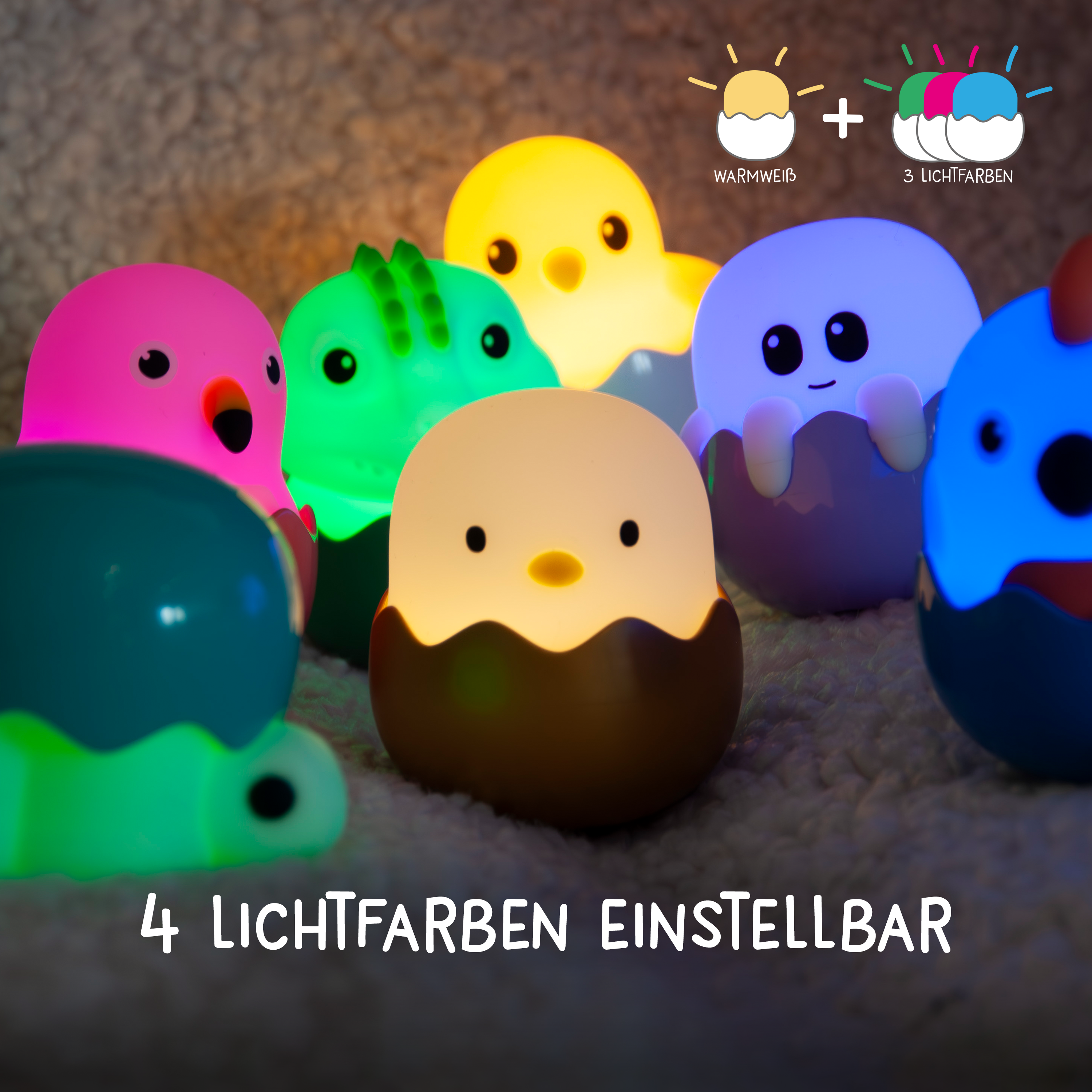 MEGALIGHT EGGY´S MYSTERY LIGHTS Serie 1 ANIMALS
