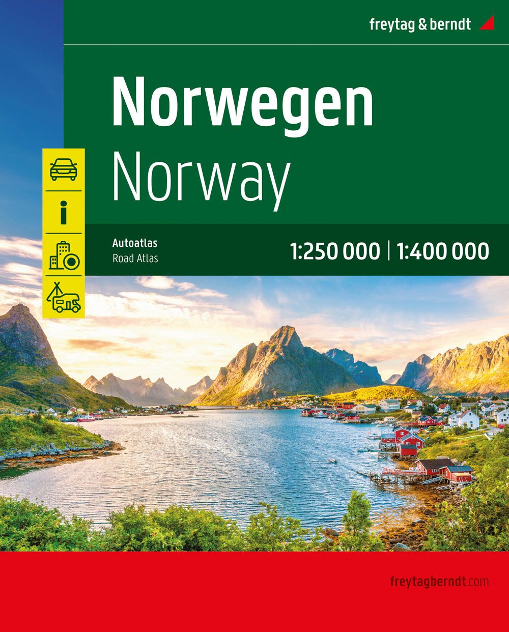 Norwegen, Autoatlas 1:250.000 - 1:400.000, f&b Cover, Norwegen, Autoatlas