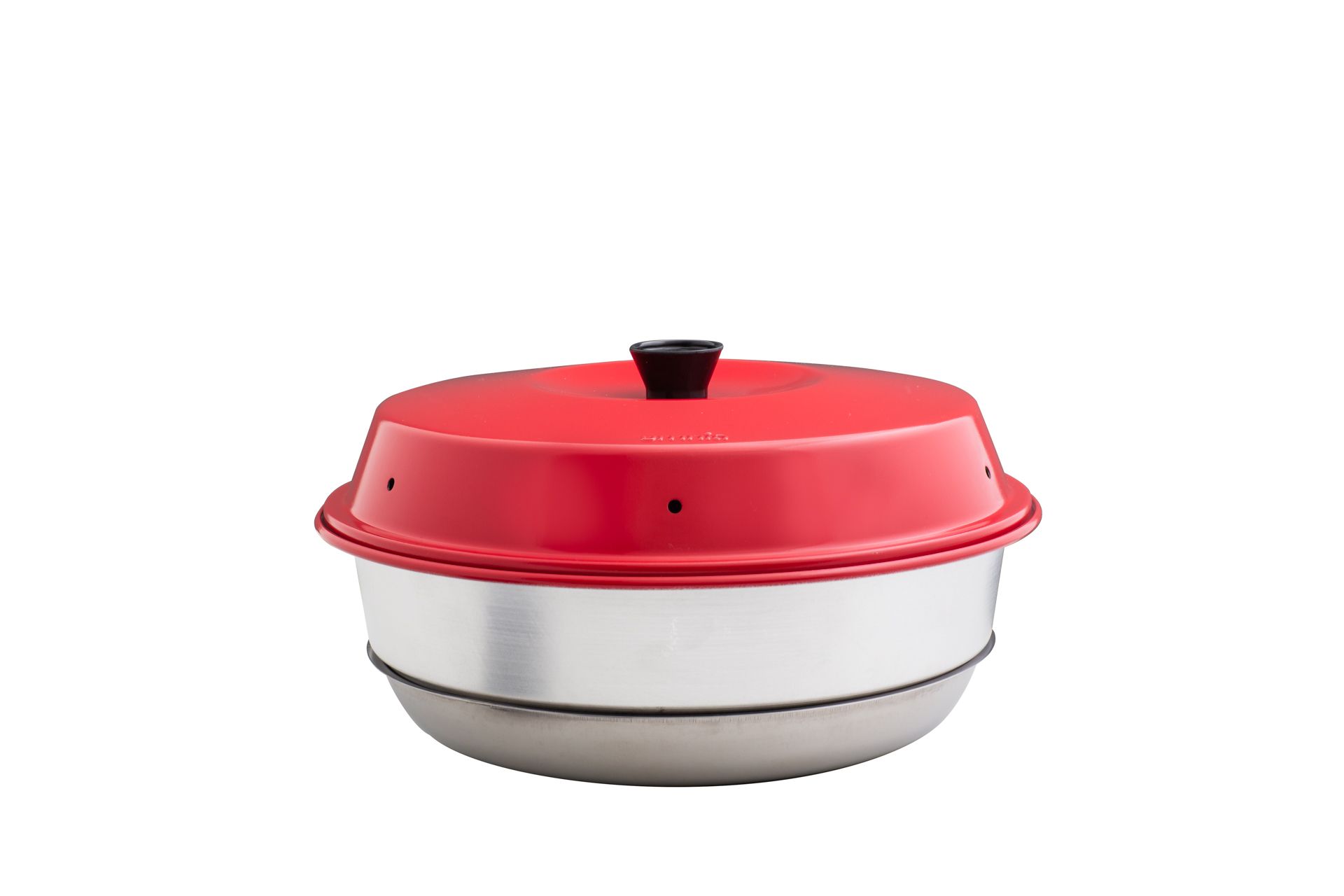 Omnia-Campingbackofen_LR Campingbackofen, Silber, Roter Deckel