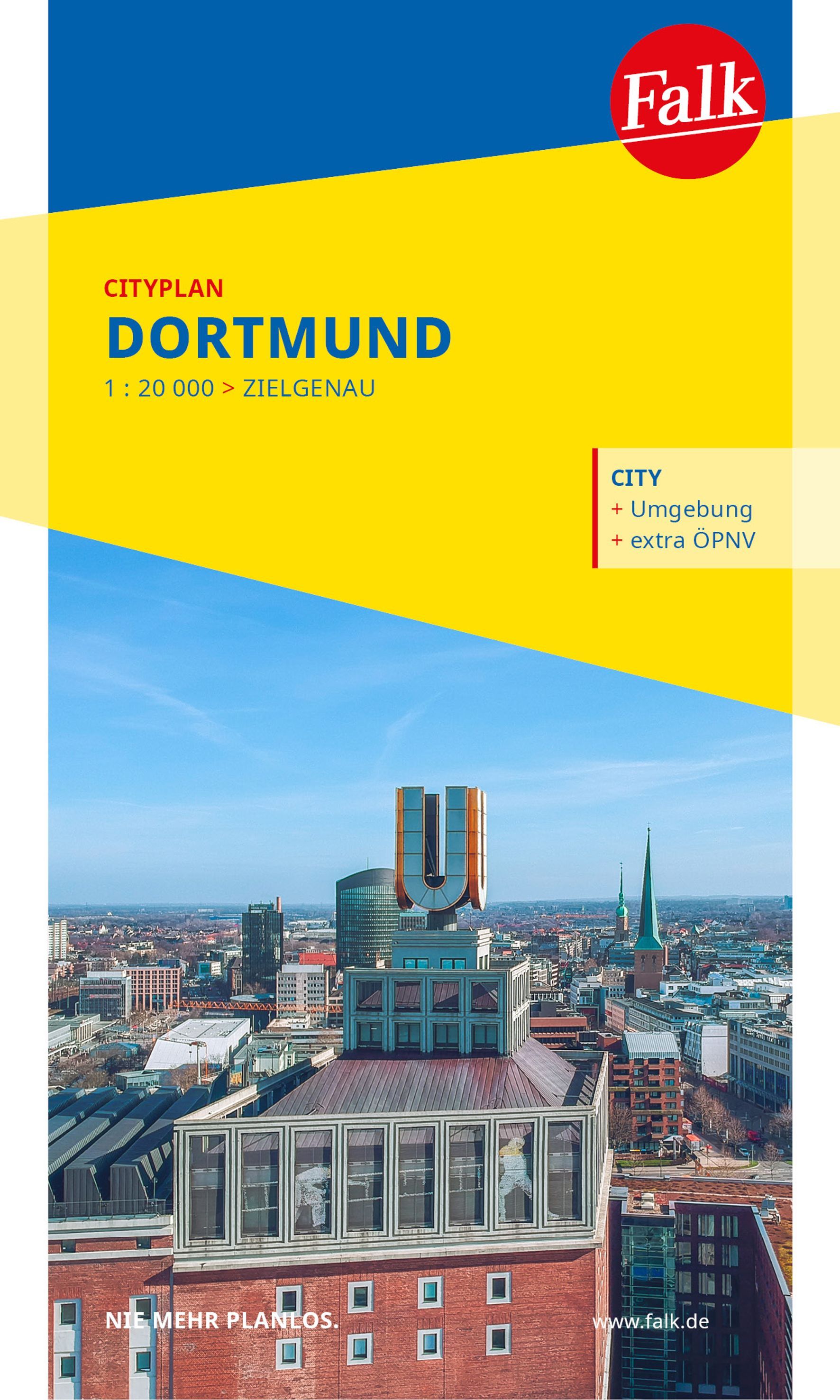 Falk Cityplan Dortmund 1:20.000 Cover Falk Cityplan Dortmund. Stadtansicht