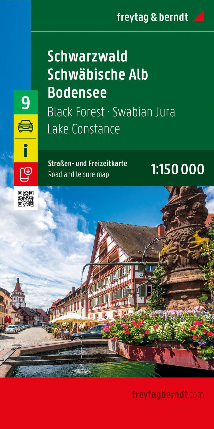 Schwarzwald, Straßen- und Freizeitkarte, f&b Werbung, Plakat, Stadt, Straße, Nachbarschaft,