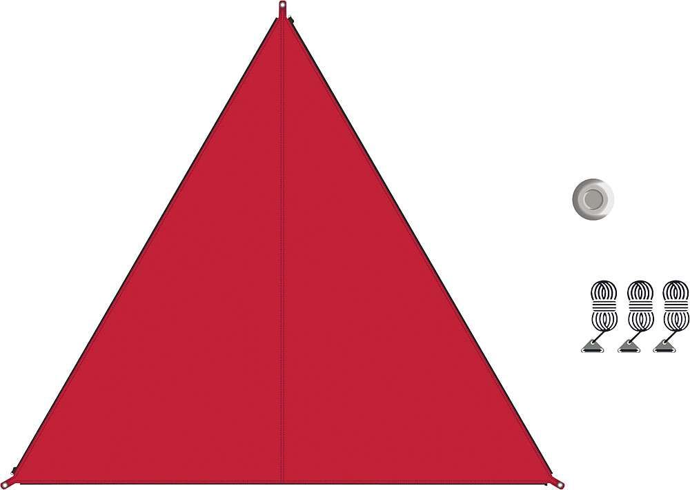 9961680100_600x600-2x Sonnensegel, Halteseile, Rot
