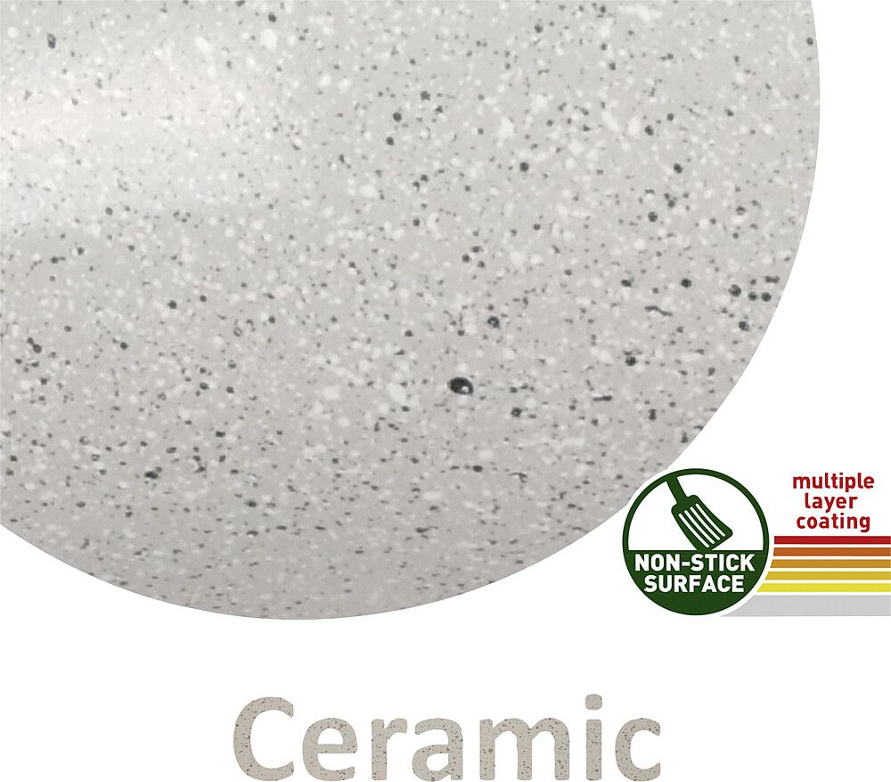 9984746304 Brunner Topfset Carezza Spacemaster Vacublock blau. Detailansicht Ceramic Beschichtung