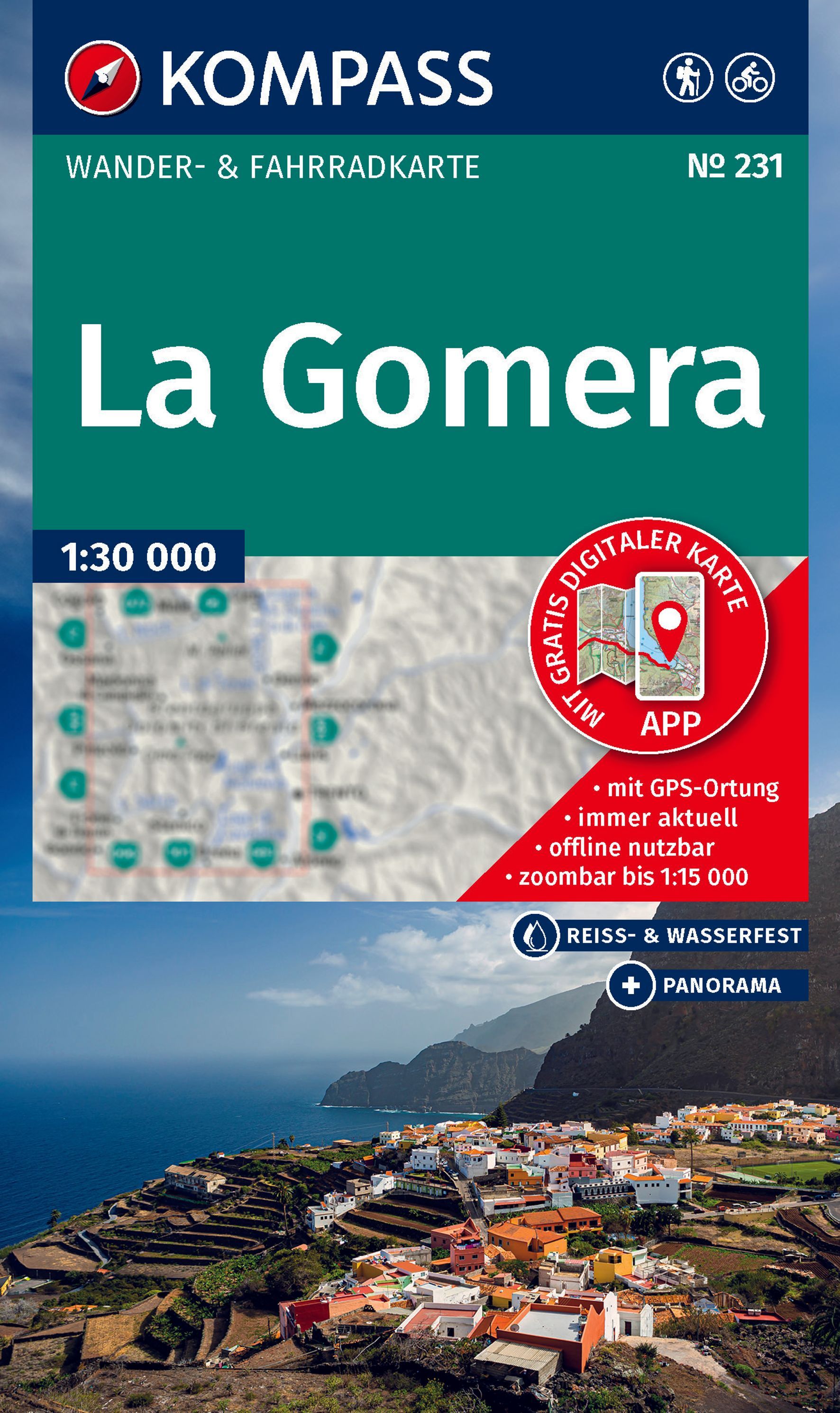 KOMPASS Wanderkarte 231 La Gomera 1:30.000 Werbung, Plakat