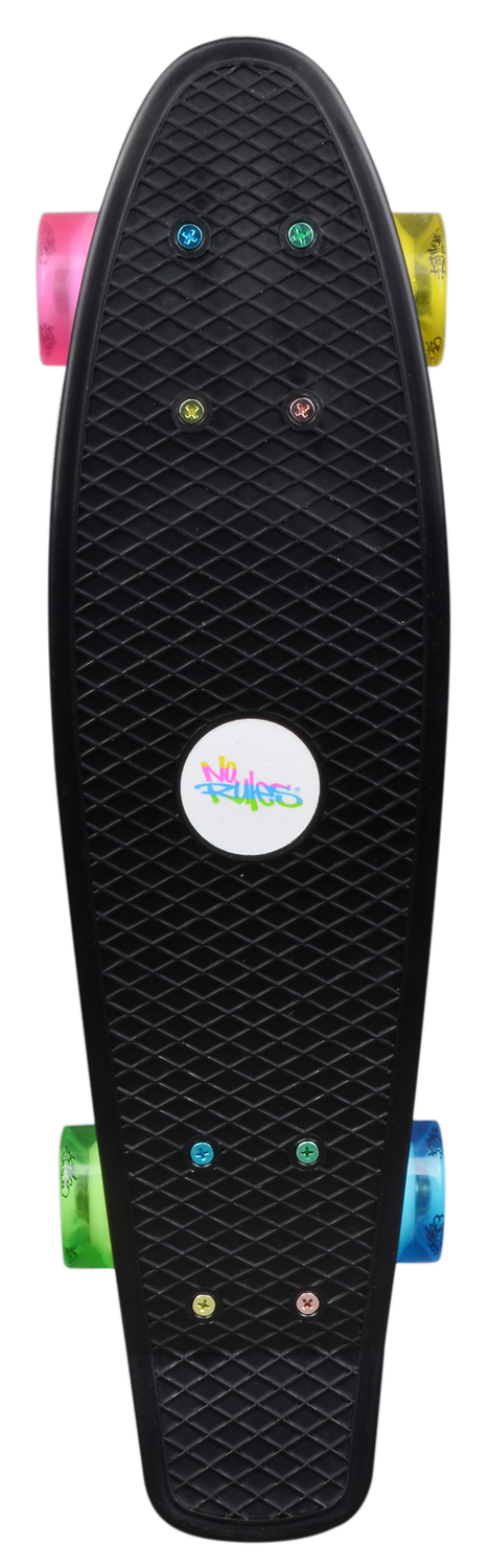 Longboard, Deck, Grip, Rollen, Kreislogo