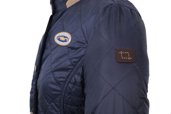 Blaue Damenjacke Gardasee mit ADAC Logo auf Innenseite