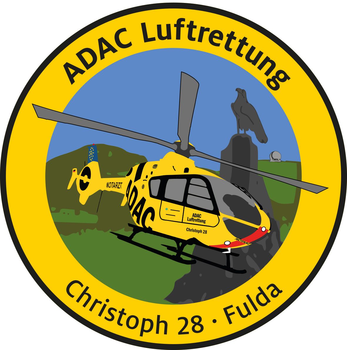 Fanpatch_Chr-28_Fulda Fanpatch ADAC Luftrettung Christoph 28 Fulda