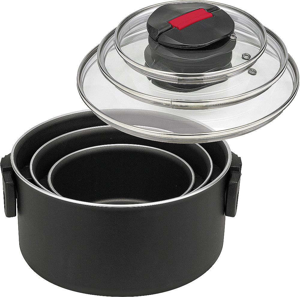 9931410-Click_u_Cook_Topfset_6tlg_je_3_Toepfe_u_3_Deckel_Aluminium_schwarz_Bodenstaerke_2_5_mm-Standard-01 töpfe set