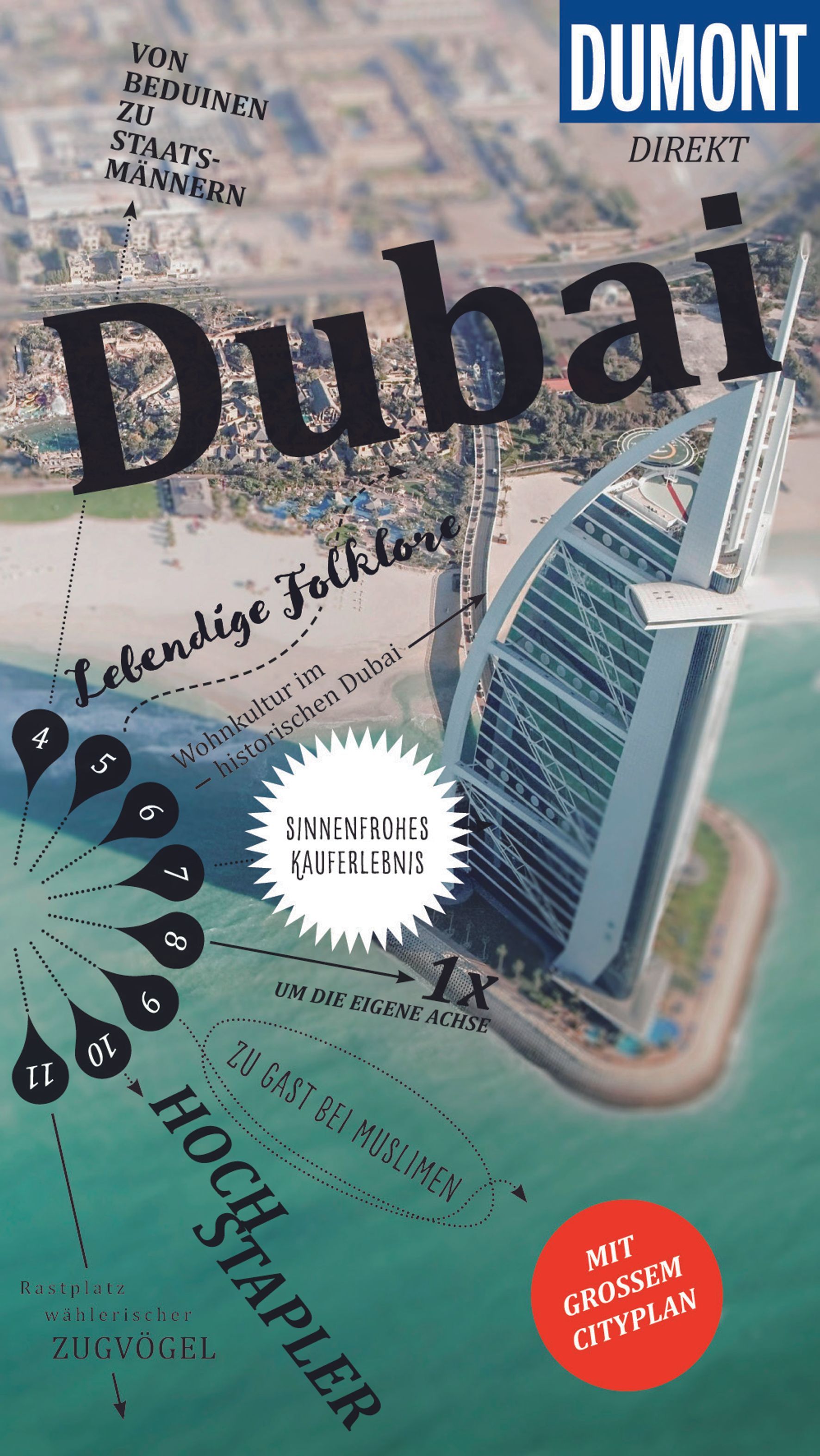 9783616000053 DuMont direkt Reiseführer Dubai, Cover Burj Kalifa von oben