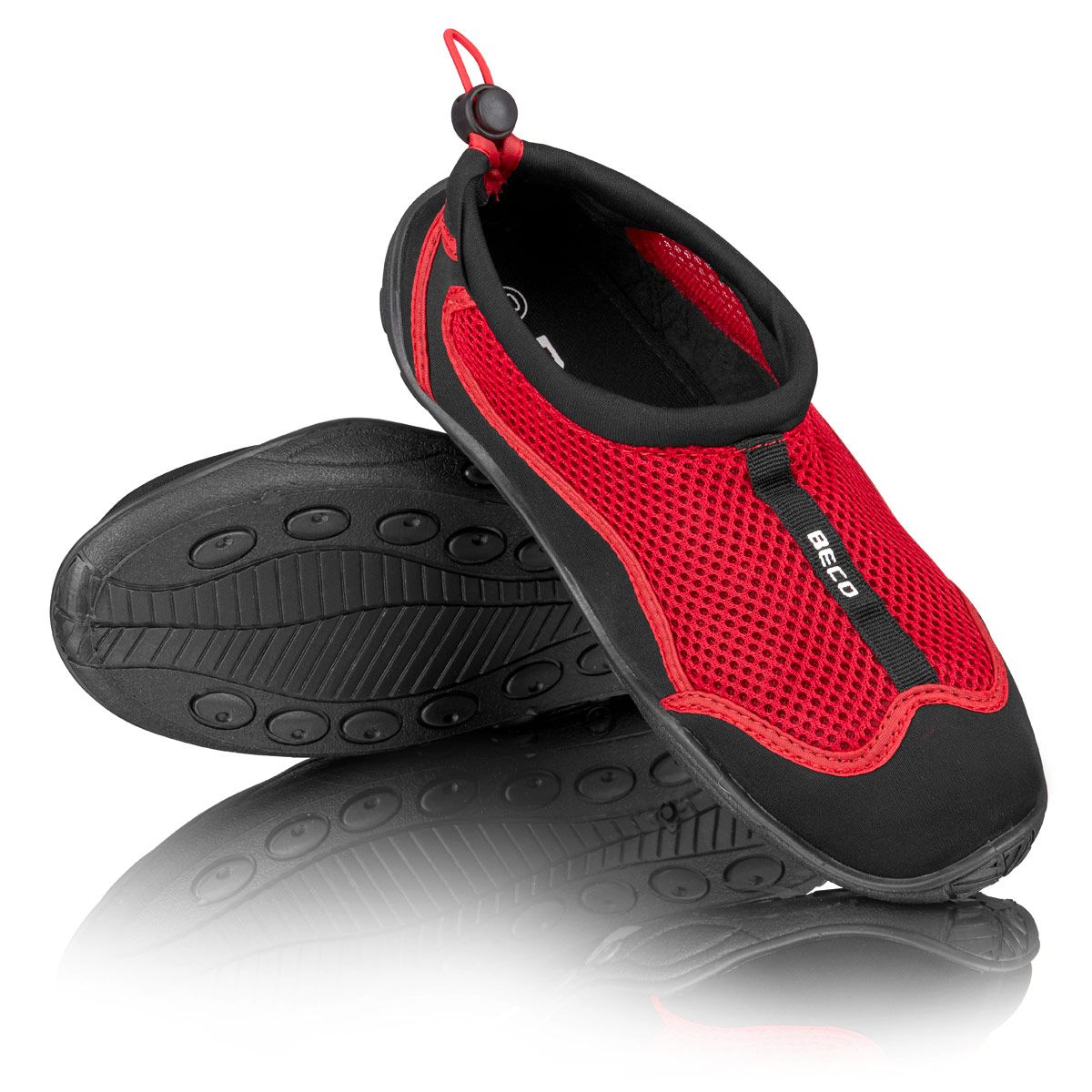 nrh20011711-neoprenschuh-schwarz-rot Neopren Schuh, Schwarz Rot