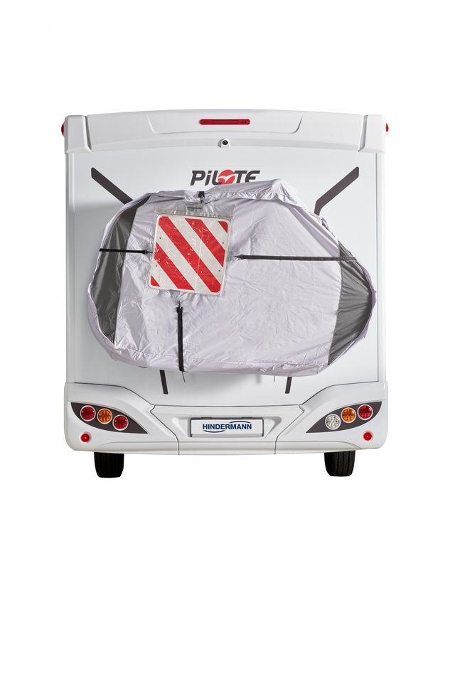 Wohnmobil, Reisemobil, Rückseite, Fahrradträger, Spare-Rad-Abdeckung