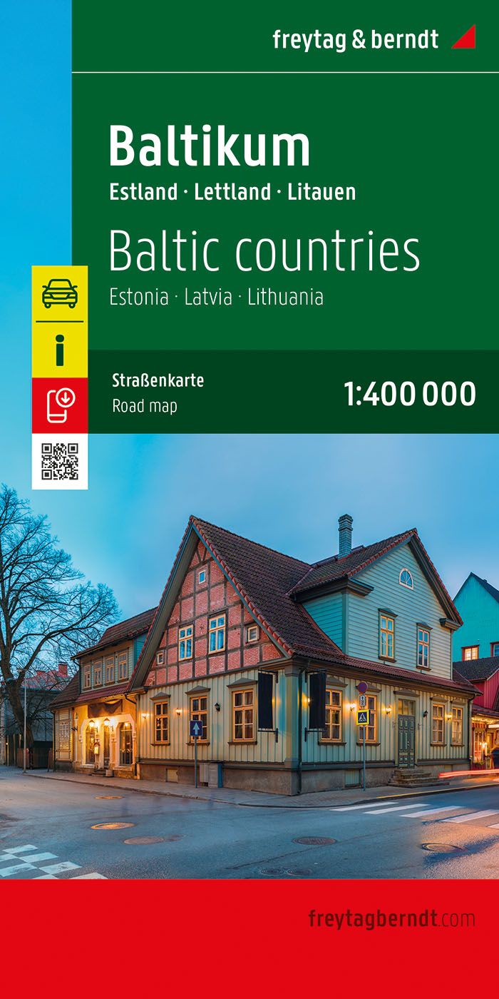 Baltikum, Straßenkarte 1:400.000, freytag & berndt Hotel, Werbung, Nachbarschaft, Plakat, Stadt