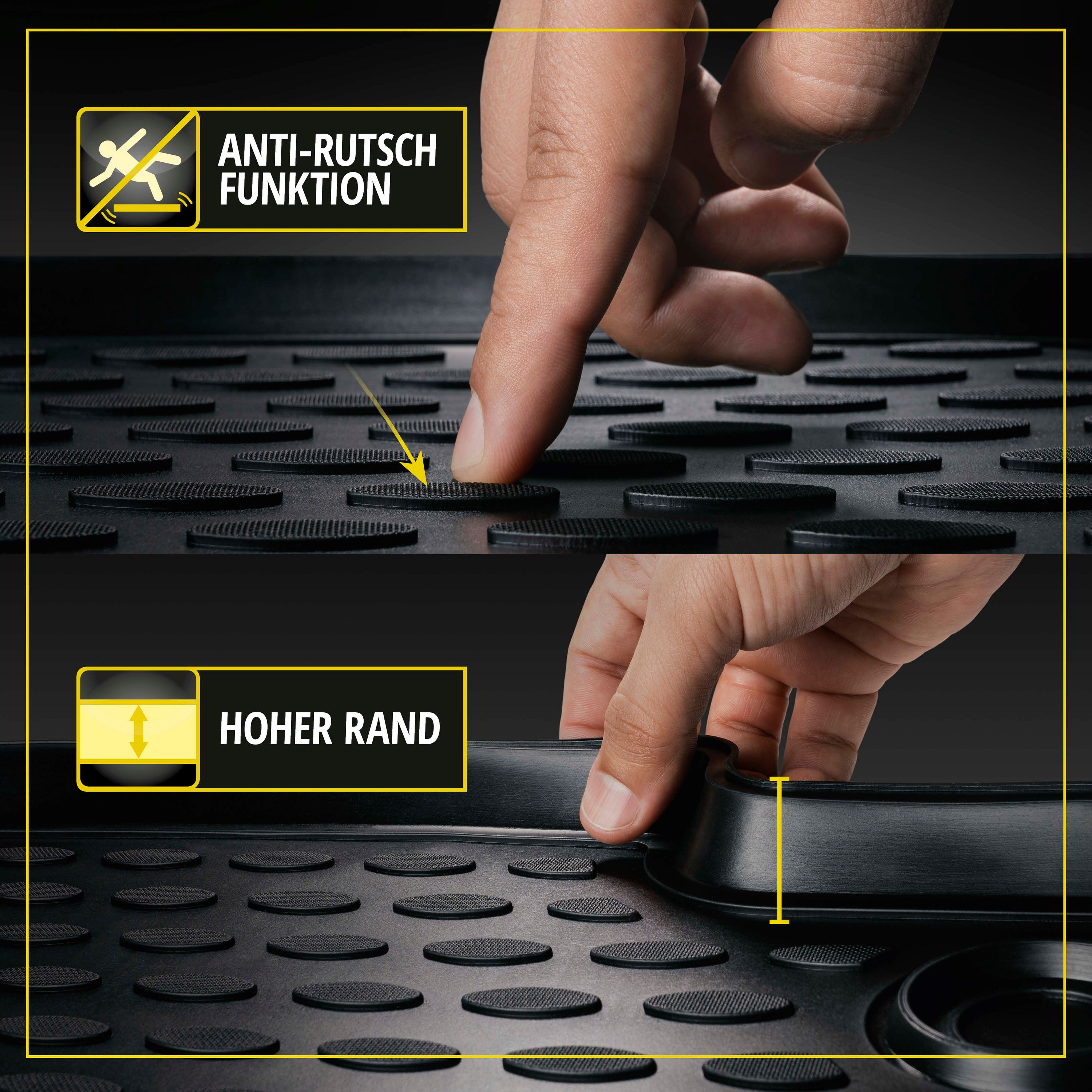 Fußmatte, Gummimatten XTR für Mazda CX-3, schwarz, Material