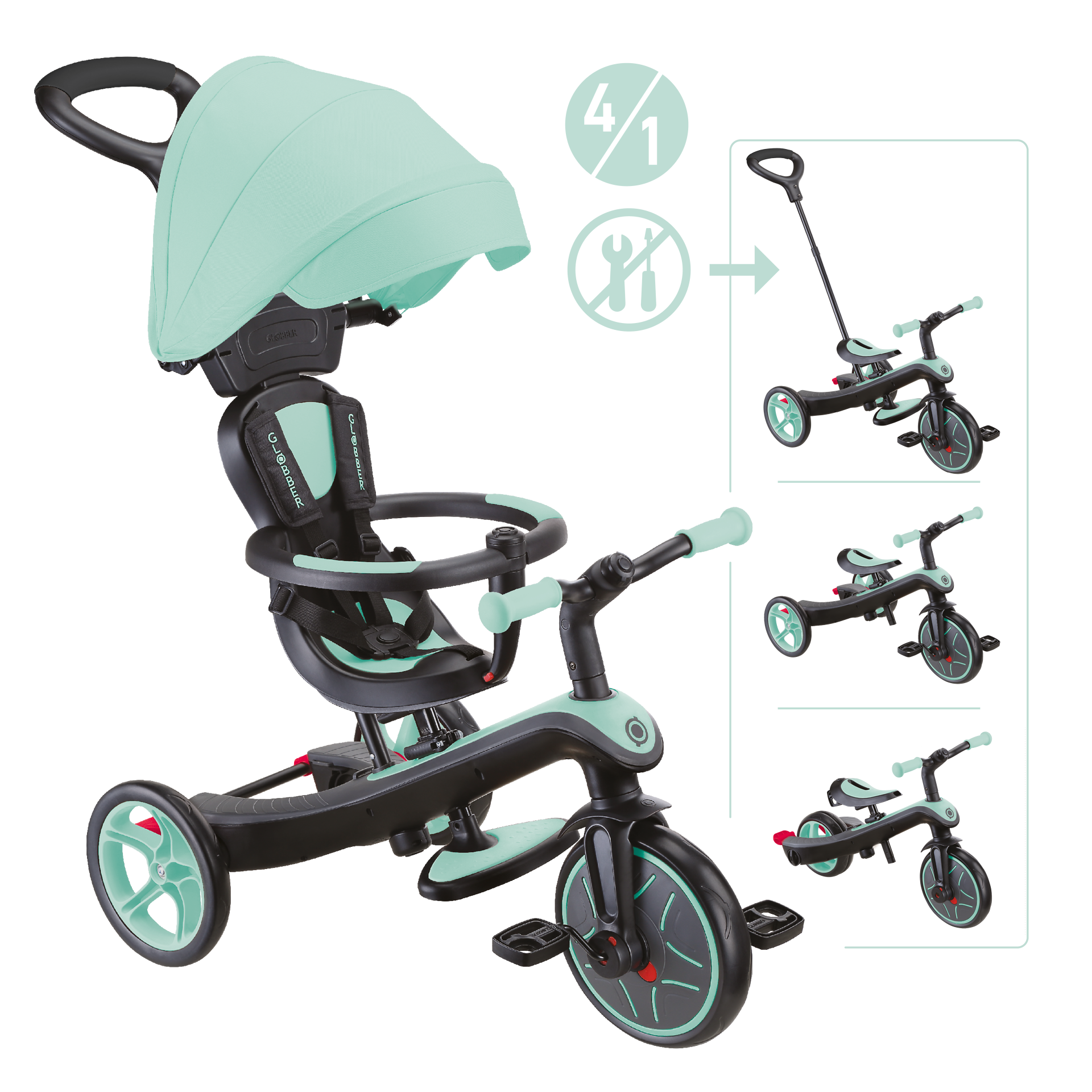 Transport, Fahrzeug, Kinderroller, Dreirad, Mint, Rad