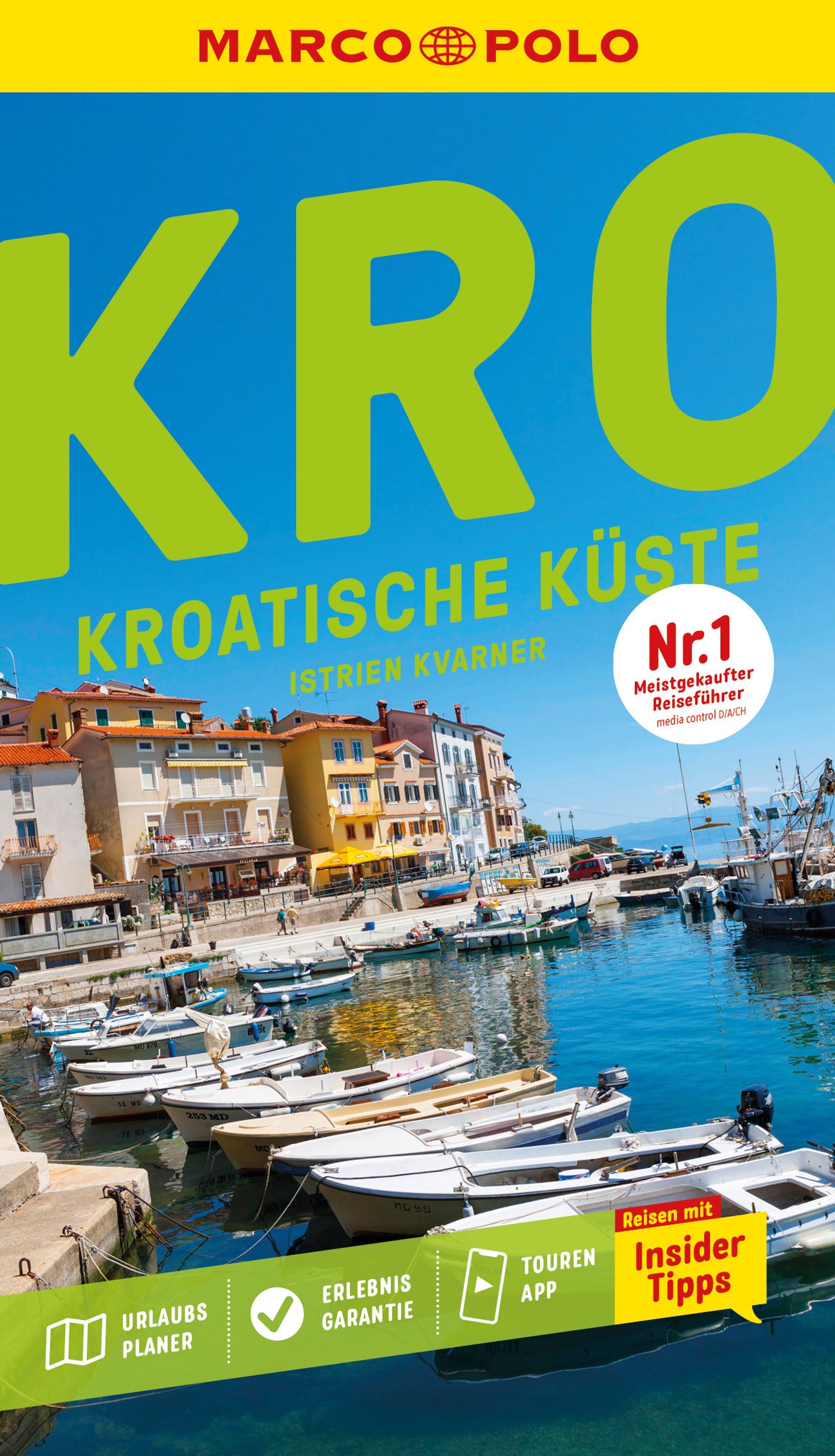 MARCO POLO Reiseführer Kroatische Küste Istrien Uferpromenade, Hafen, Seebrücke, Jachthafen, Jacht