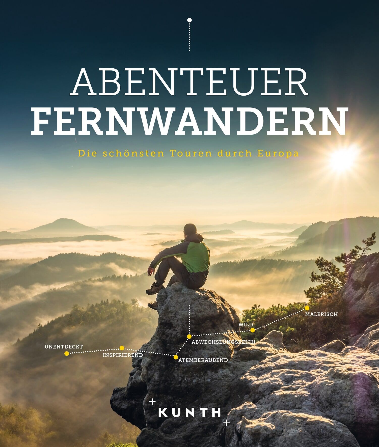 Reiseführer, Wandern, Europa, Buchcover, Berglandschaft