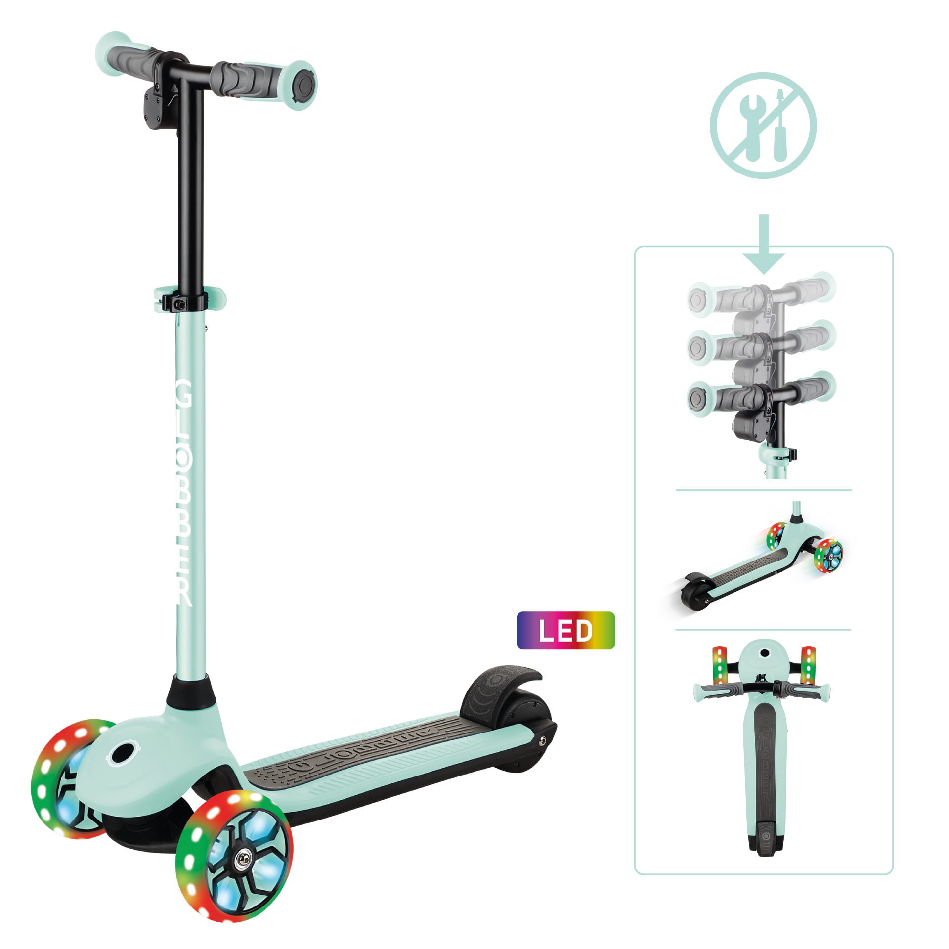 Transport, Fahrzeug, Kinderroller, Roller, Mint, Rad
