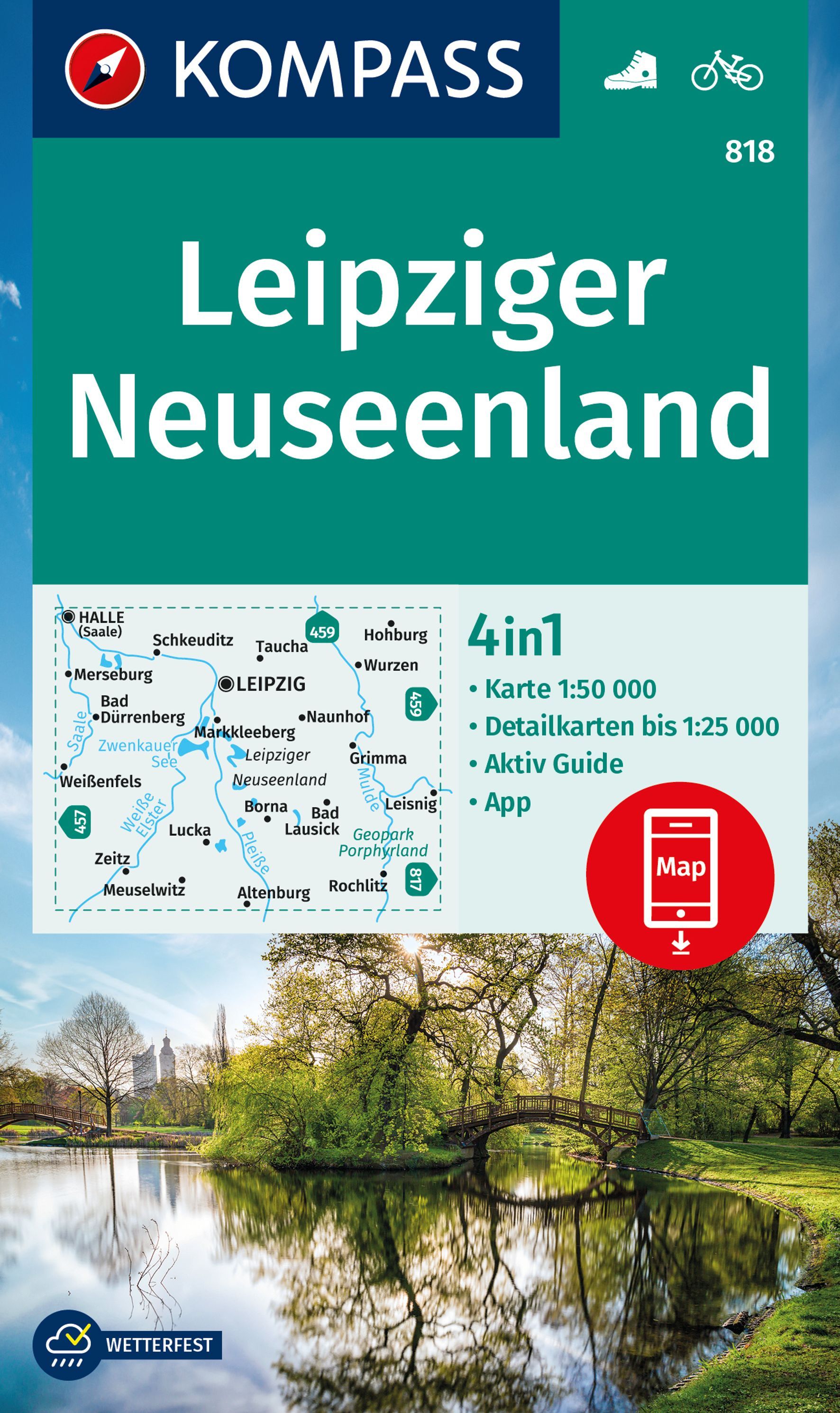 9783991214427 Cover, Karte Leipziger Neuseenland