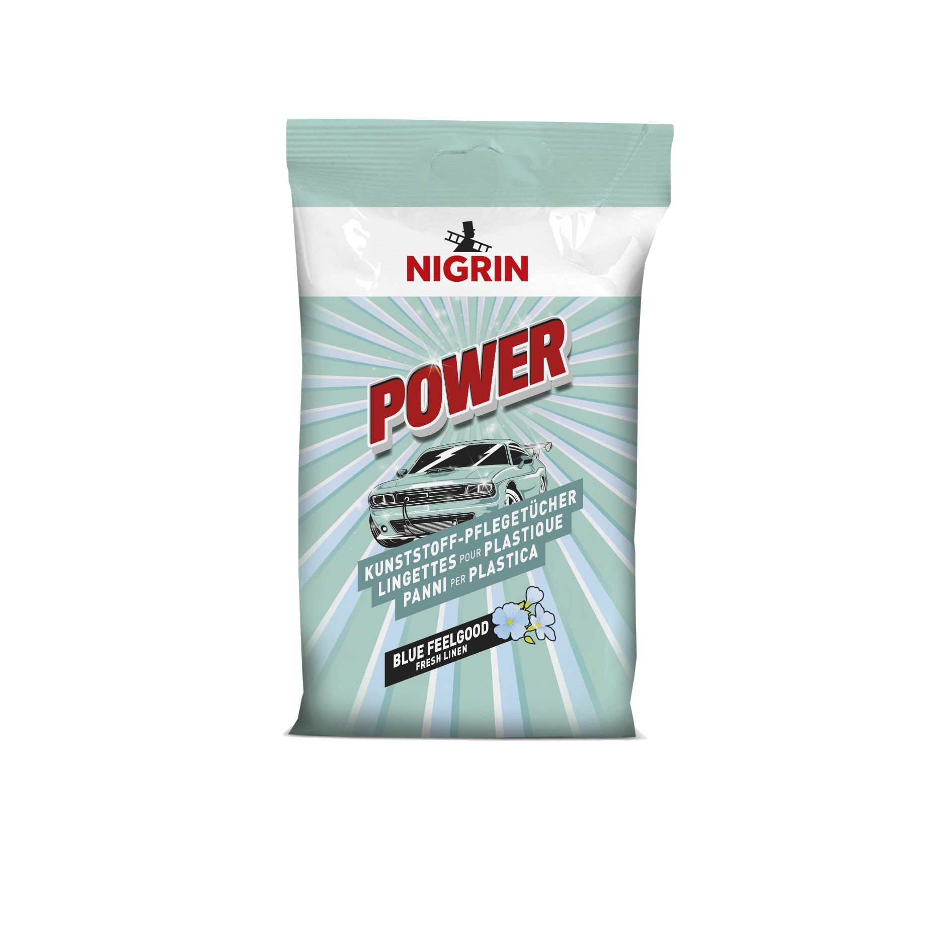 NIGRIN POWER Kunststoff-Pflegetücher Blue Feelgood