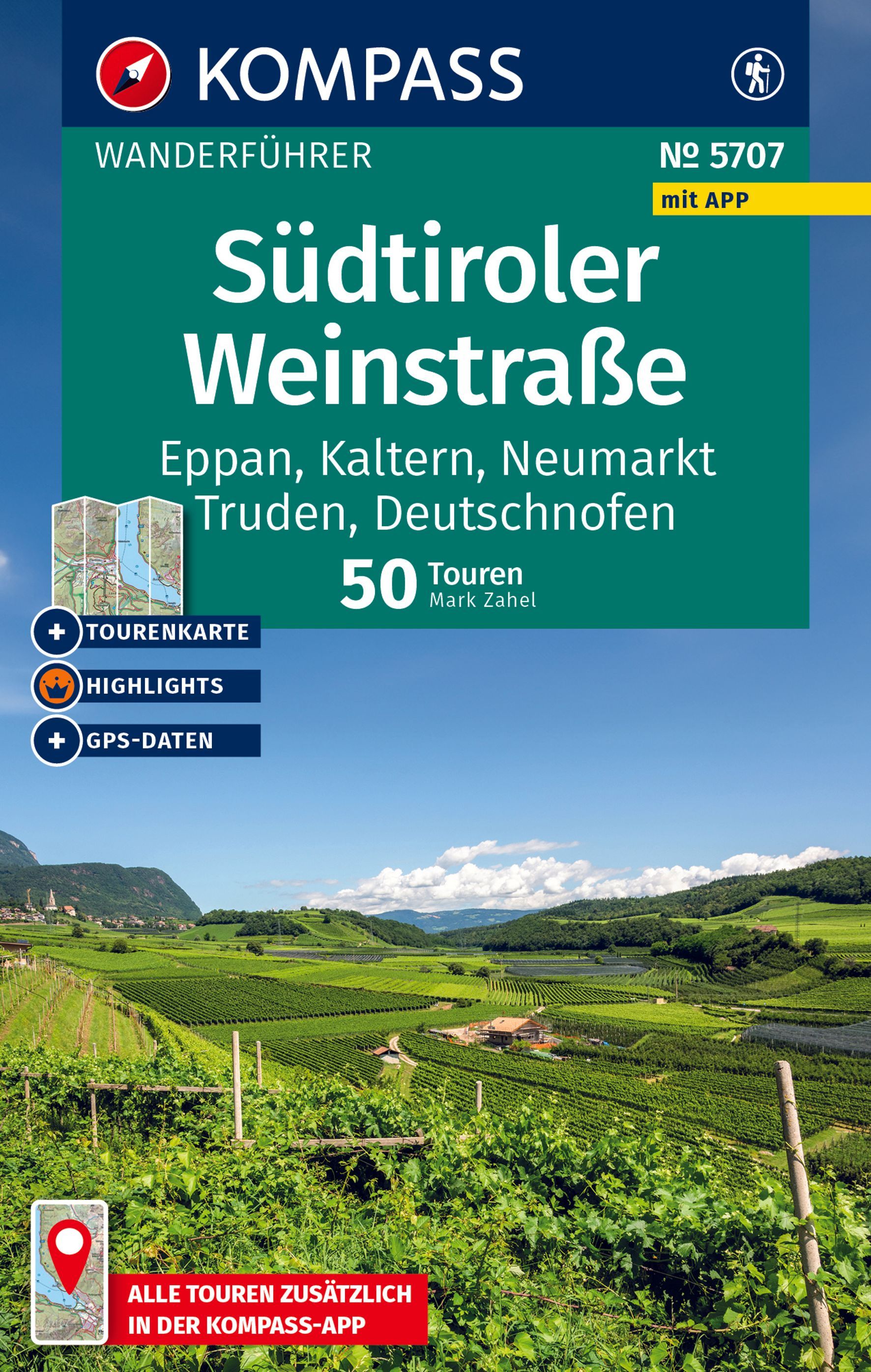 KOMPASS Wanderführer Südtiroler Weinstraße Werbung, Plakat, Landwirtschaft, Natur, Im Freien