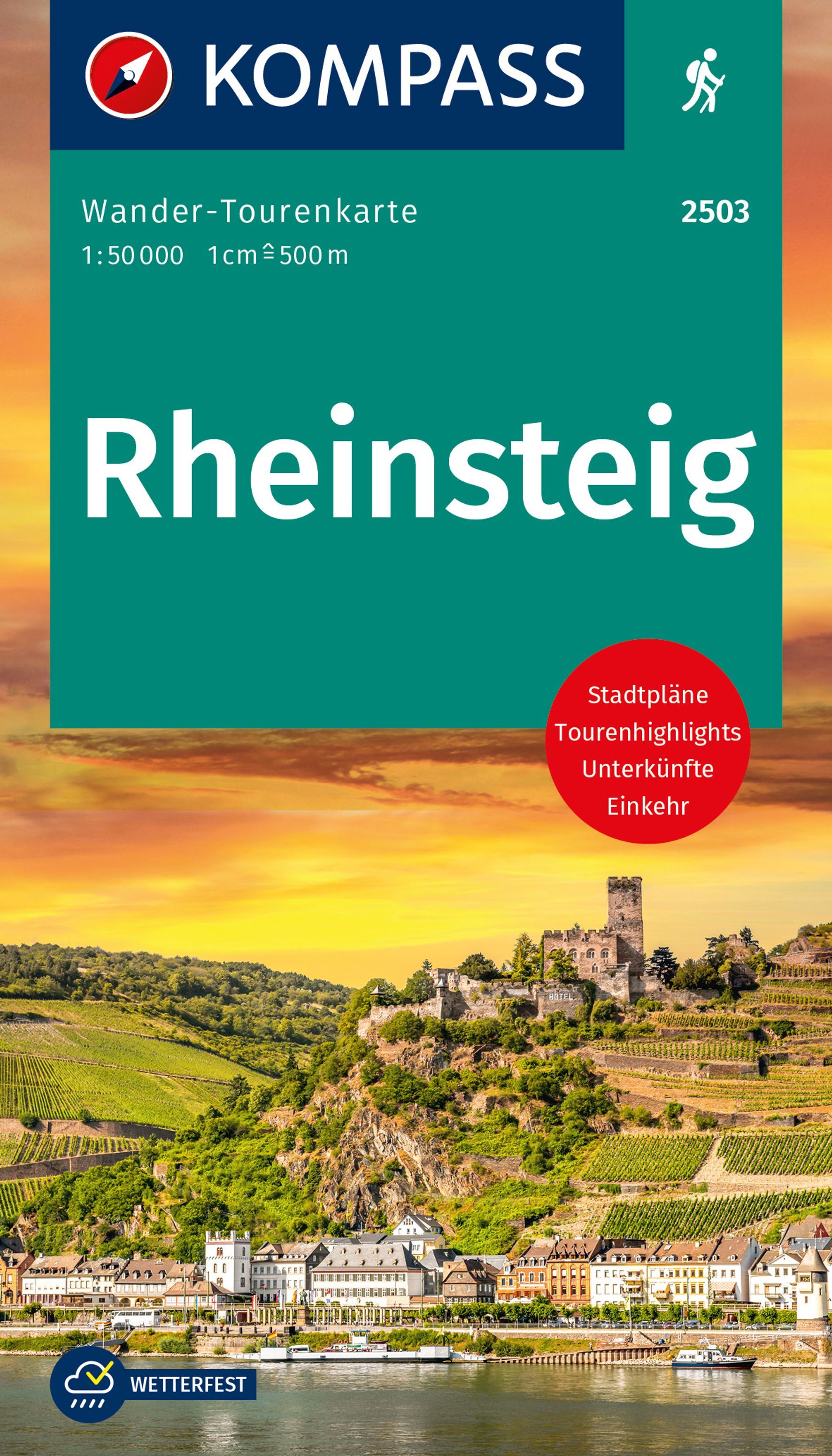 9783991214984 Cover Kompass Wanderführer Rheinsteig