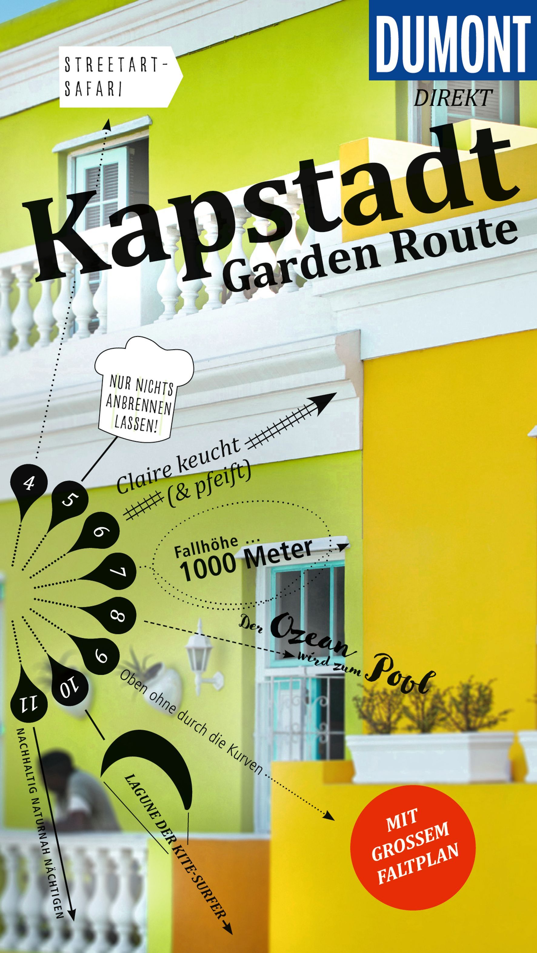 DUMONT direkt Reiseführer Kapstadt, Garden Route Werbung, Plakat, Person