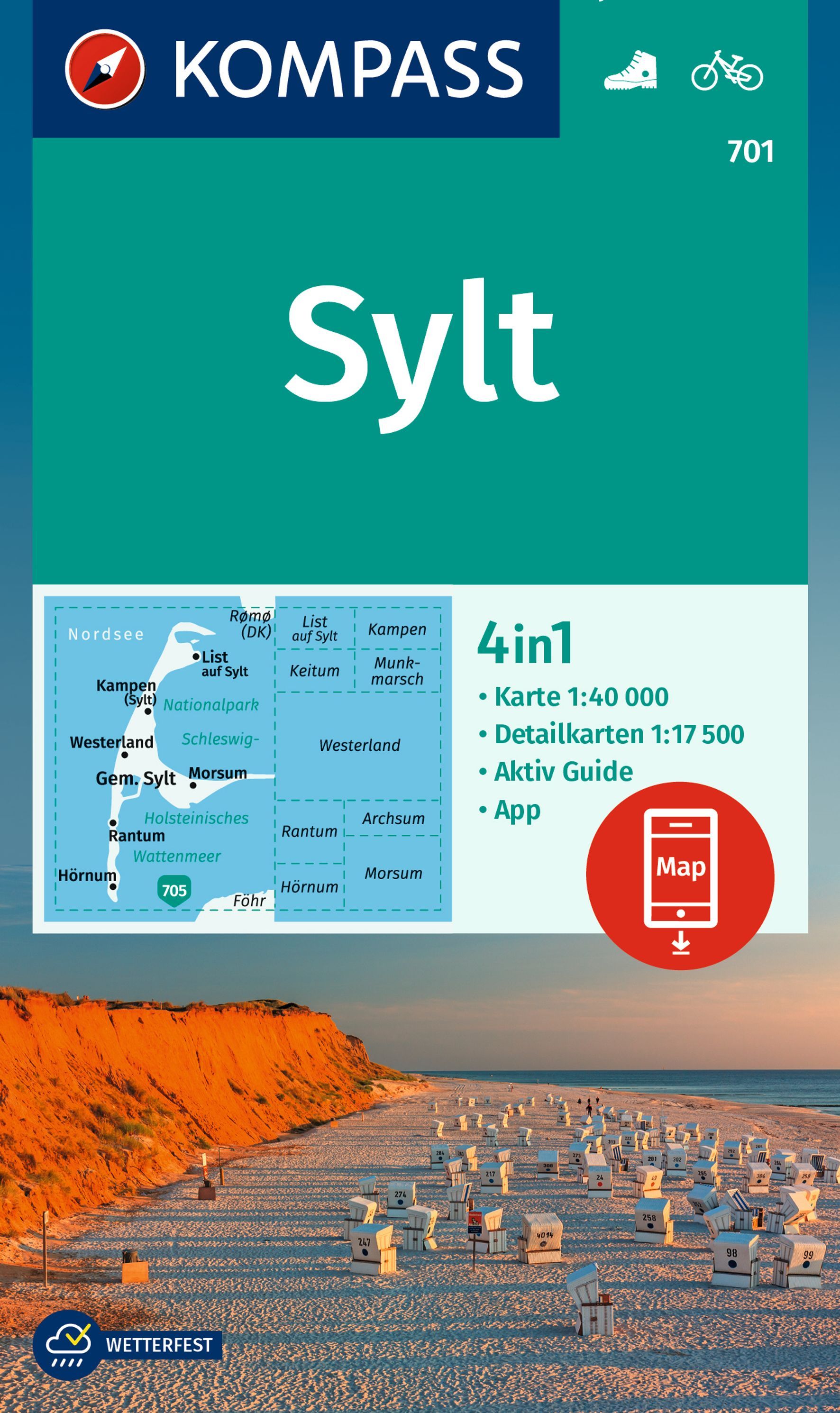 9783991215752 Cover Kompass Wanderkarte Sylt