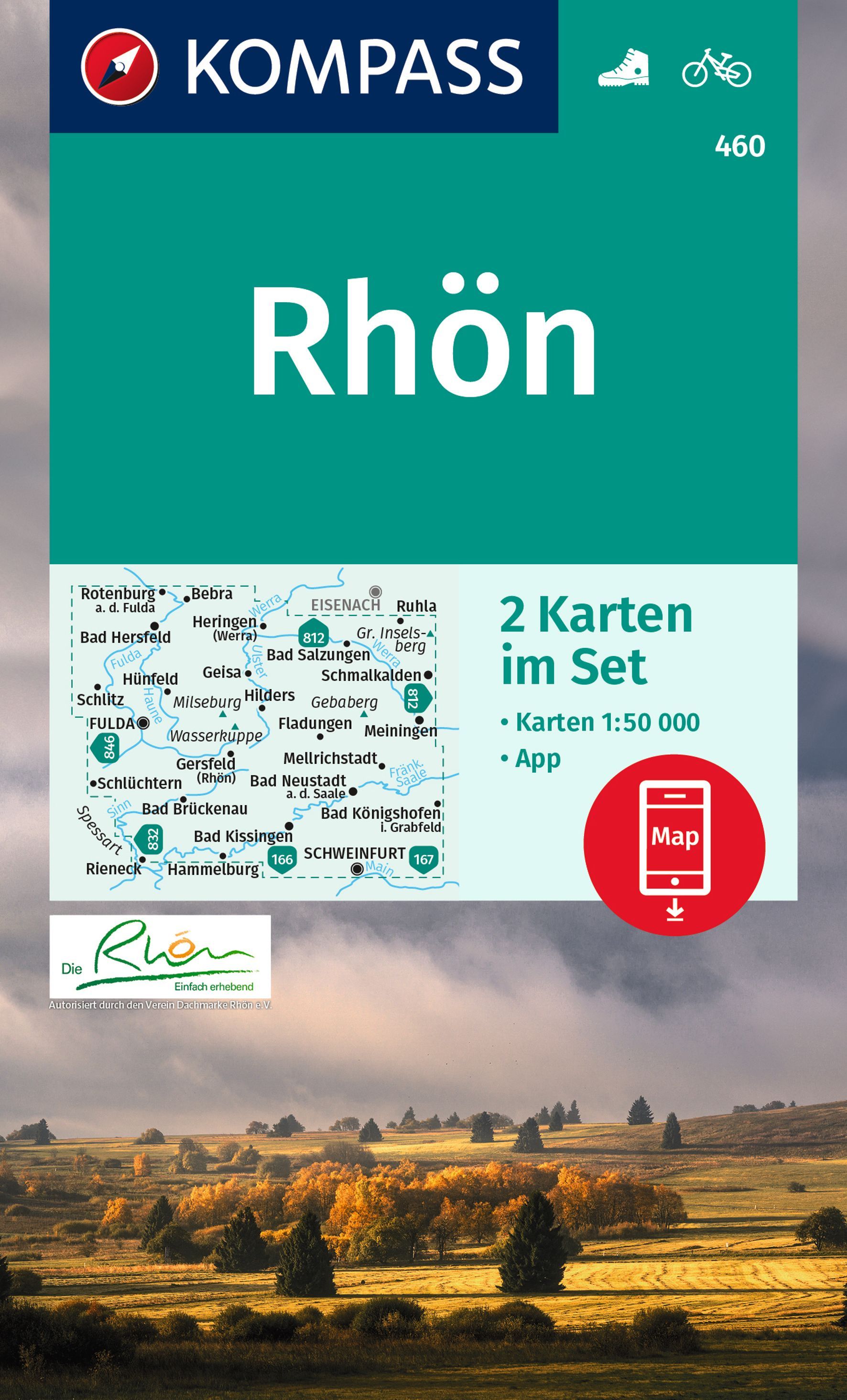 9783990449202 Cover Kompass Wanderkarte Rhön